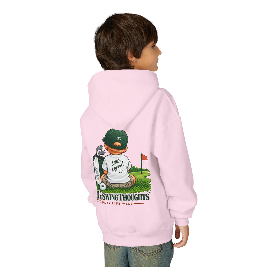 "Little Legend" Youth Golf Hoodie — "OG Swing Thoughts" Kids Golf Pullover