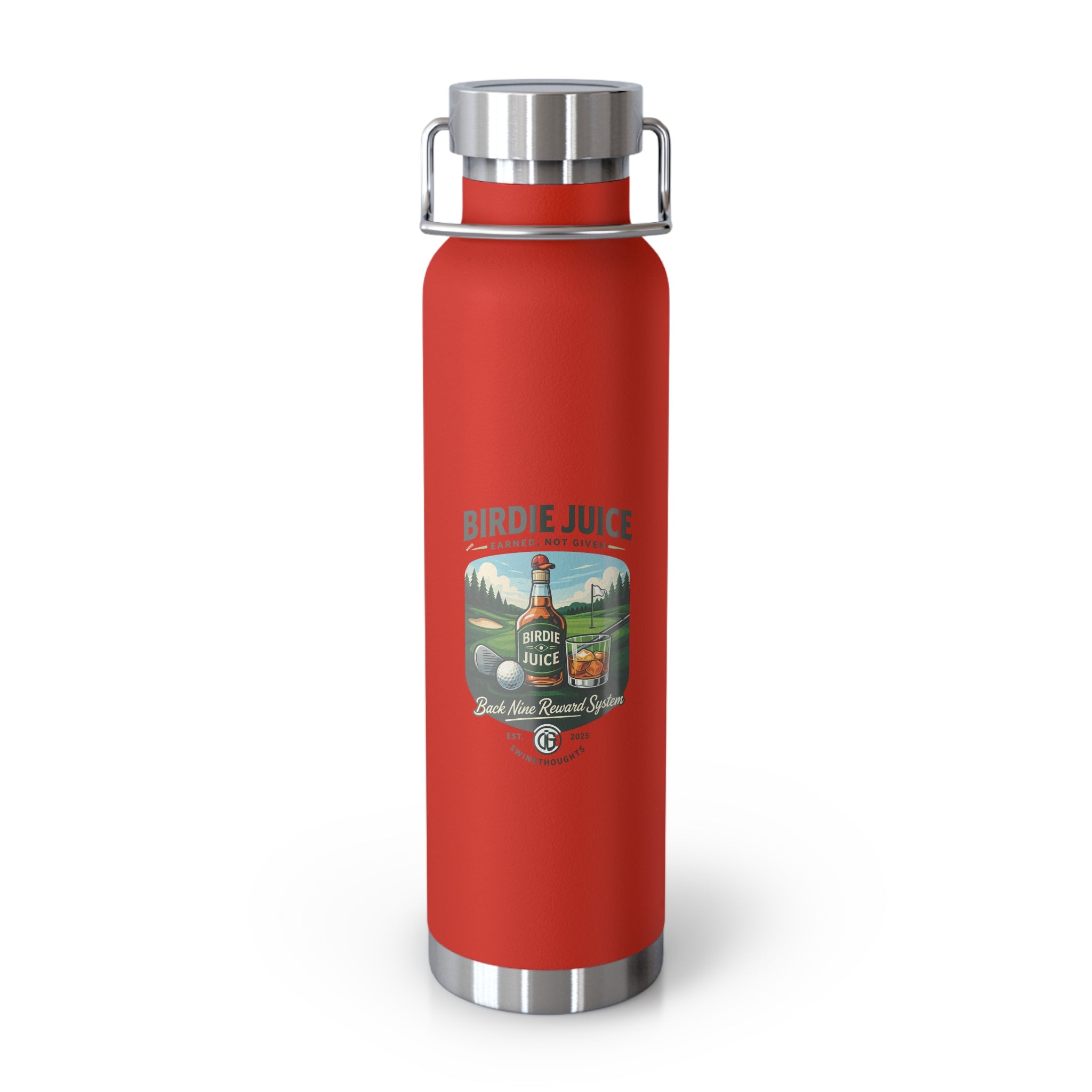Birdie Juice Golf Water Bottle — 22oz Copper Vacuum Insulated Stainless Steel Bottle