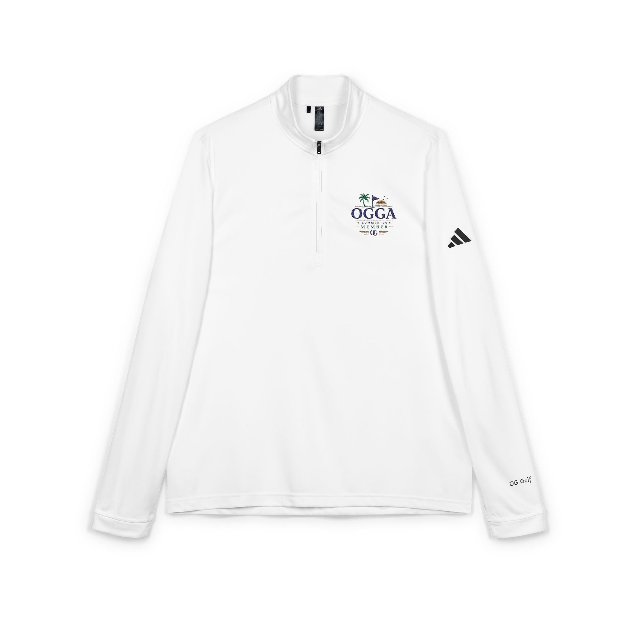 OGGA Embroidered Quarter-Zip Pullover — adidas Performance Golf Top