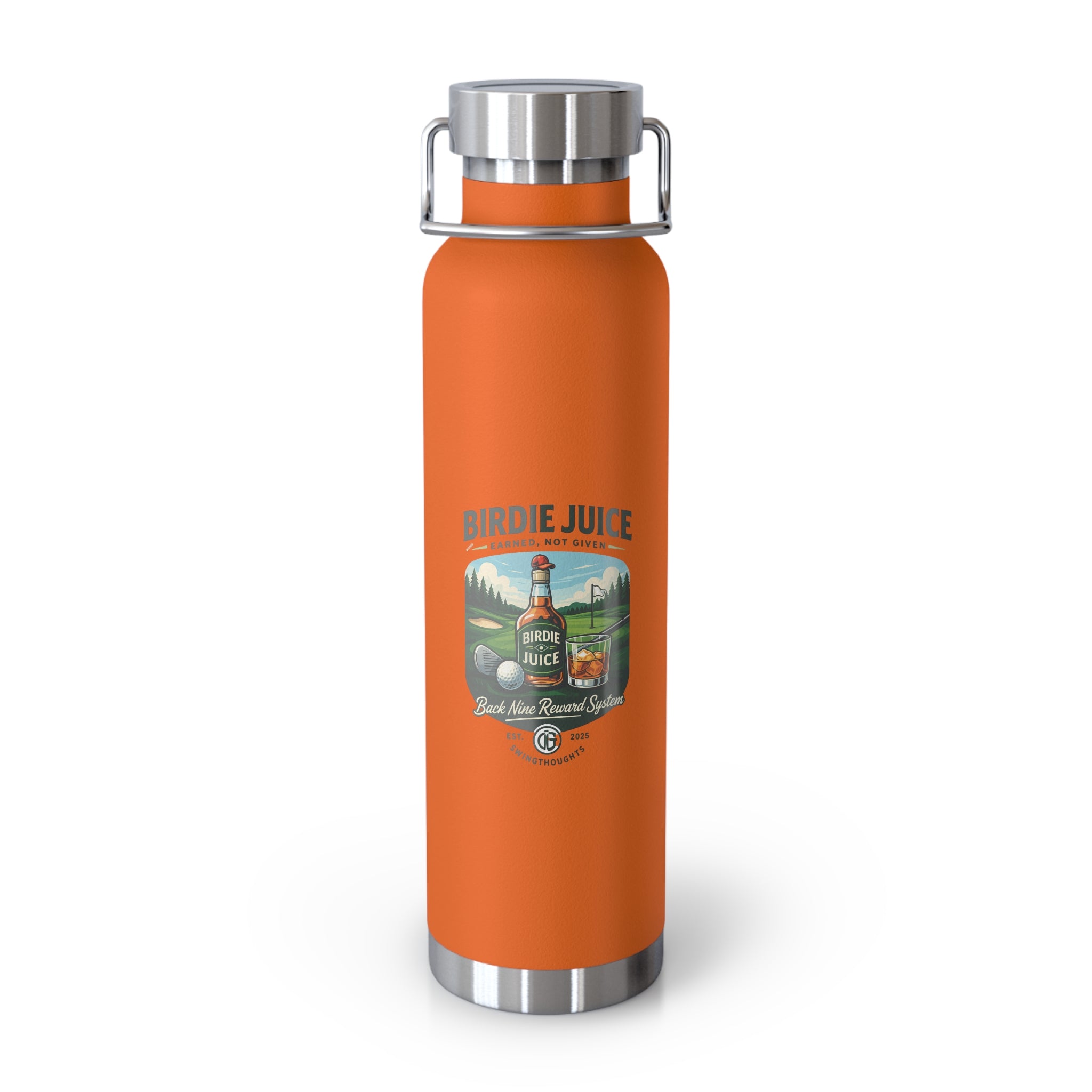 Birdie Juice Golf Water Bottle — 22oz Copper Vacuum Insulated Stainless Steel Bottle