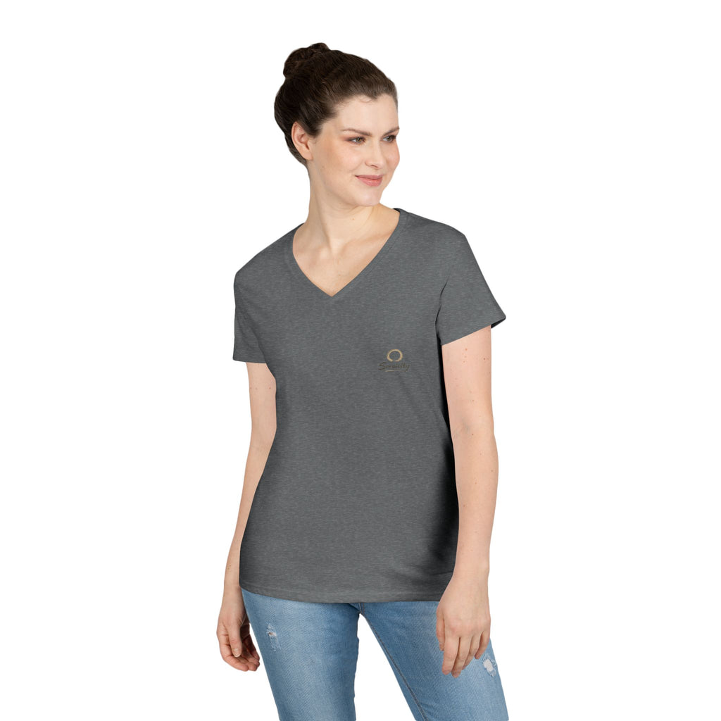 Zen Collection "Serenity" Ladies' V-Neck T-Shirt