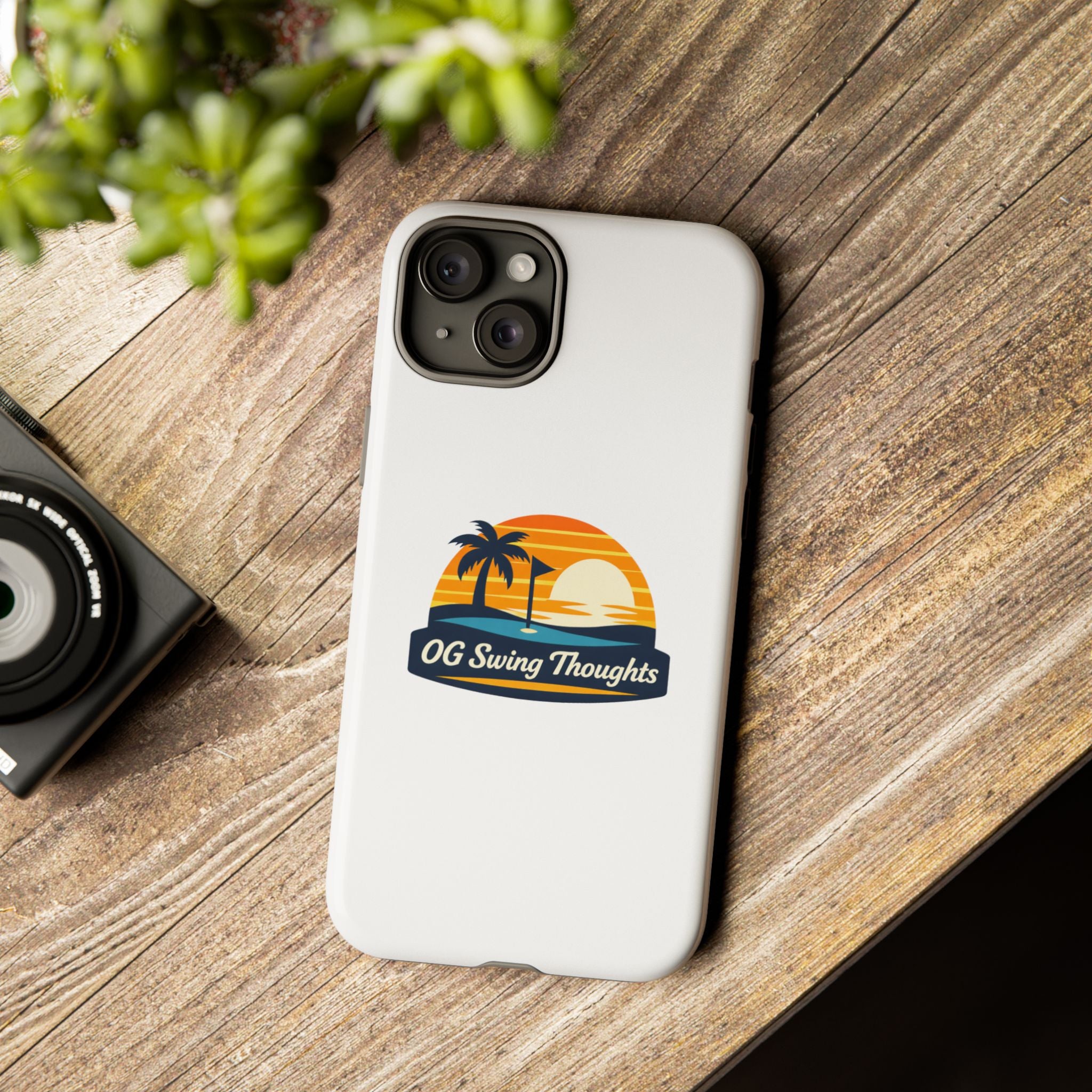 Phone Case - "OG Swing Thoughts" Tropical Sunset Design
