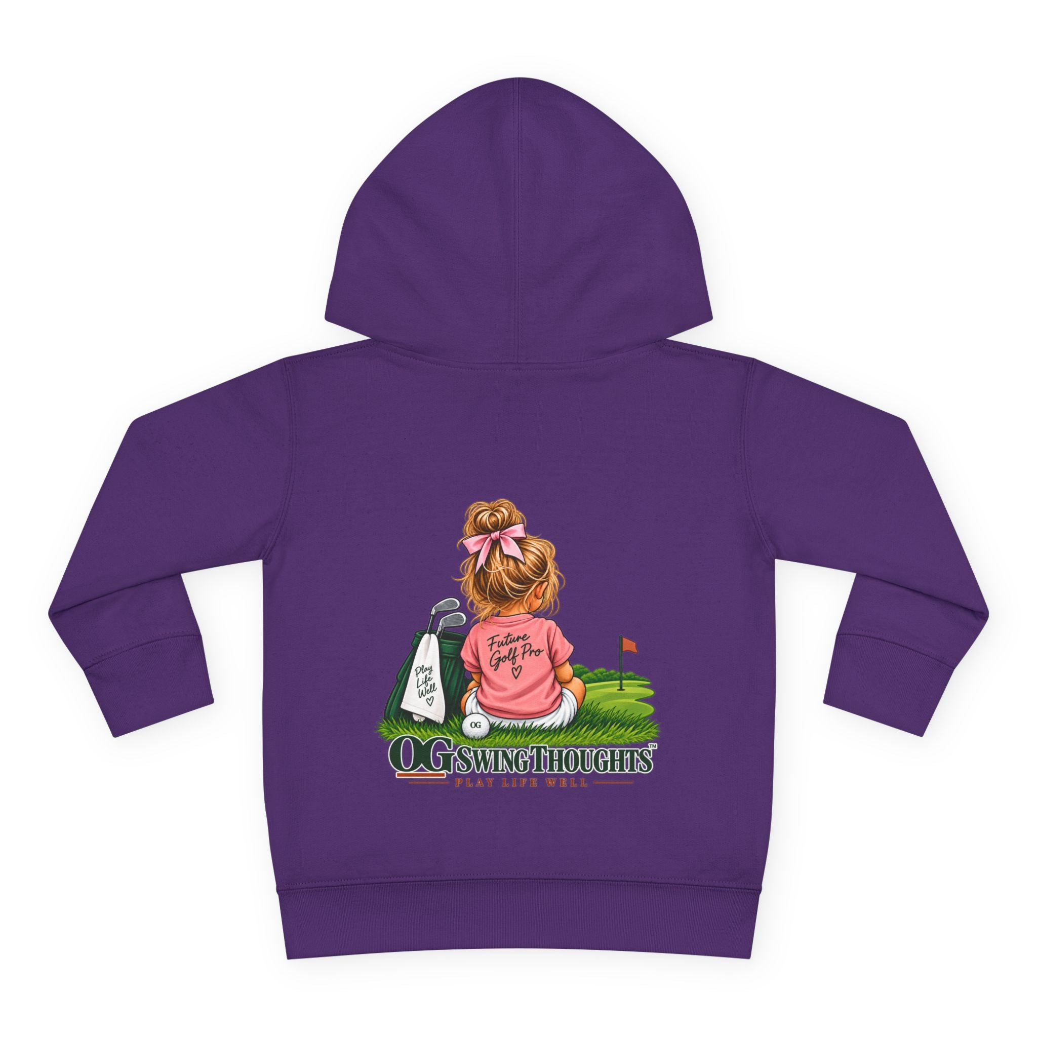 "Future Golf Pro" Toddler Hoodie — OG Swing Thoughts Golf Design (Play Live Well)
