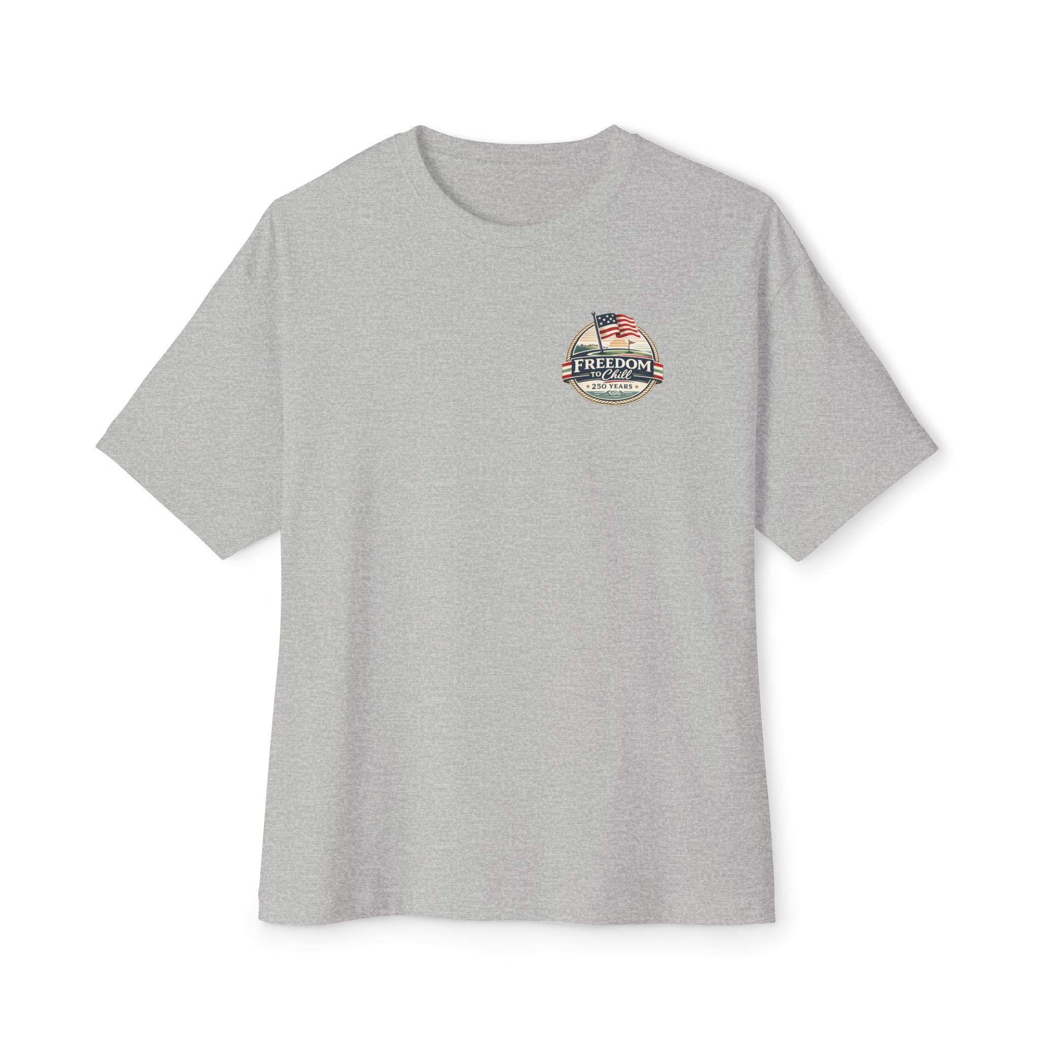 Freedom to Chill Tee — Vintage Beach Flag Graphic T-Shirt