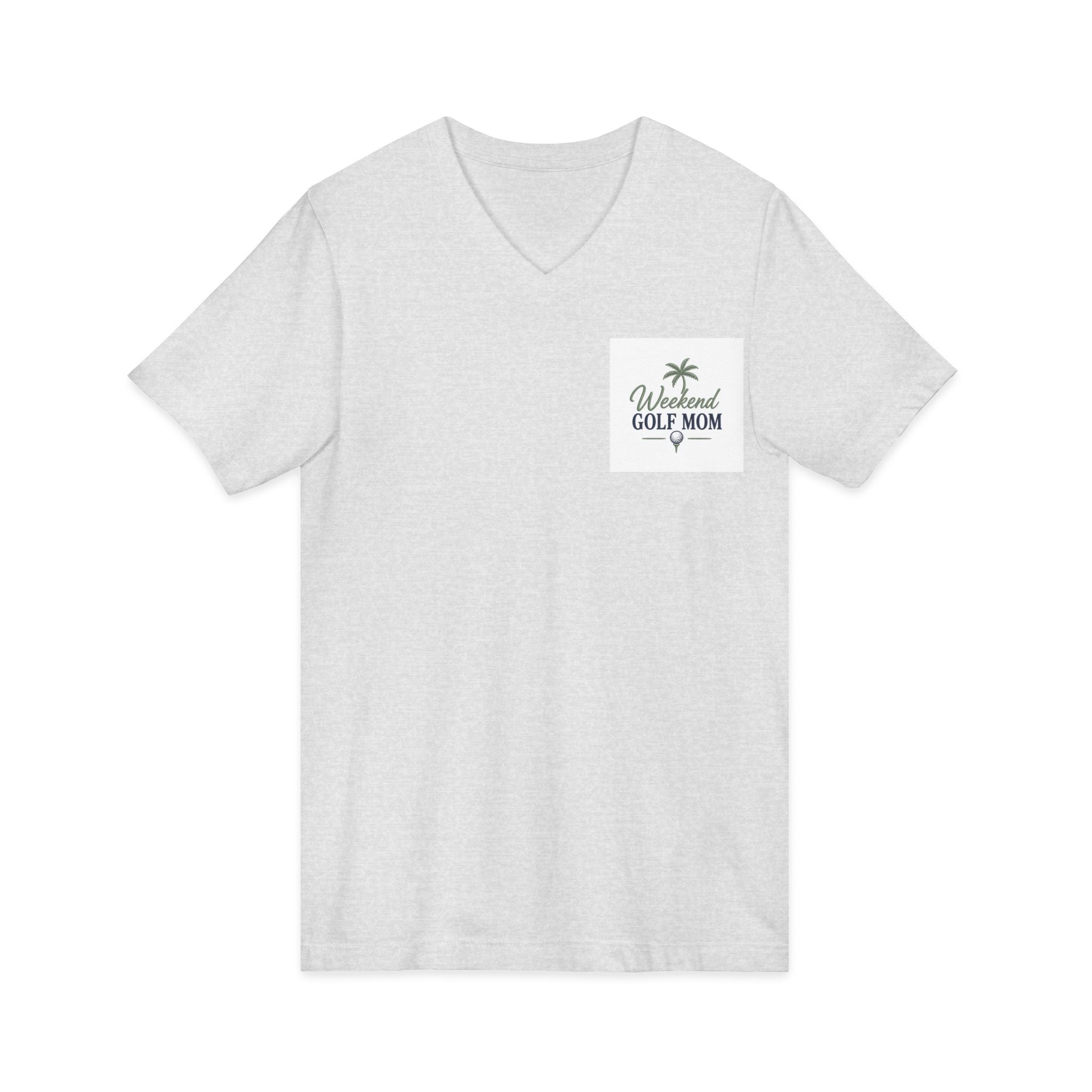 Weekend Golf Mom V-Neck Tee — Golfing Mom Graphic T-Shirt