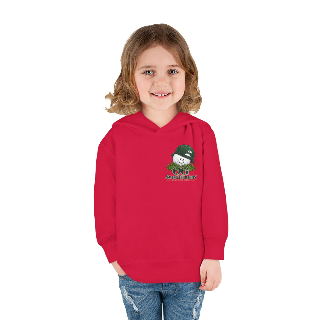 "Little Legend" Toddler Hoodie - 'OG Swing Thoughts' Cute Golf Kid Pullover Fleece