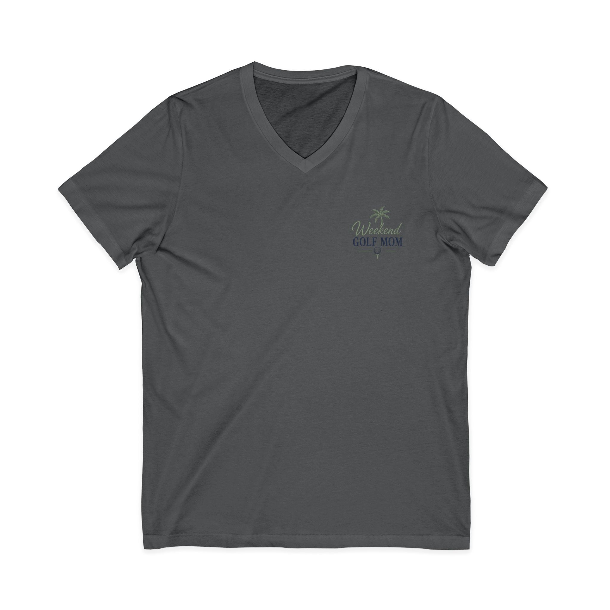 Weekend Golf Mom V-Neck Tee — Golfing Mom Graphic T-Shirt