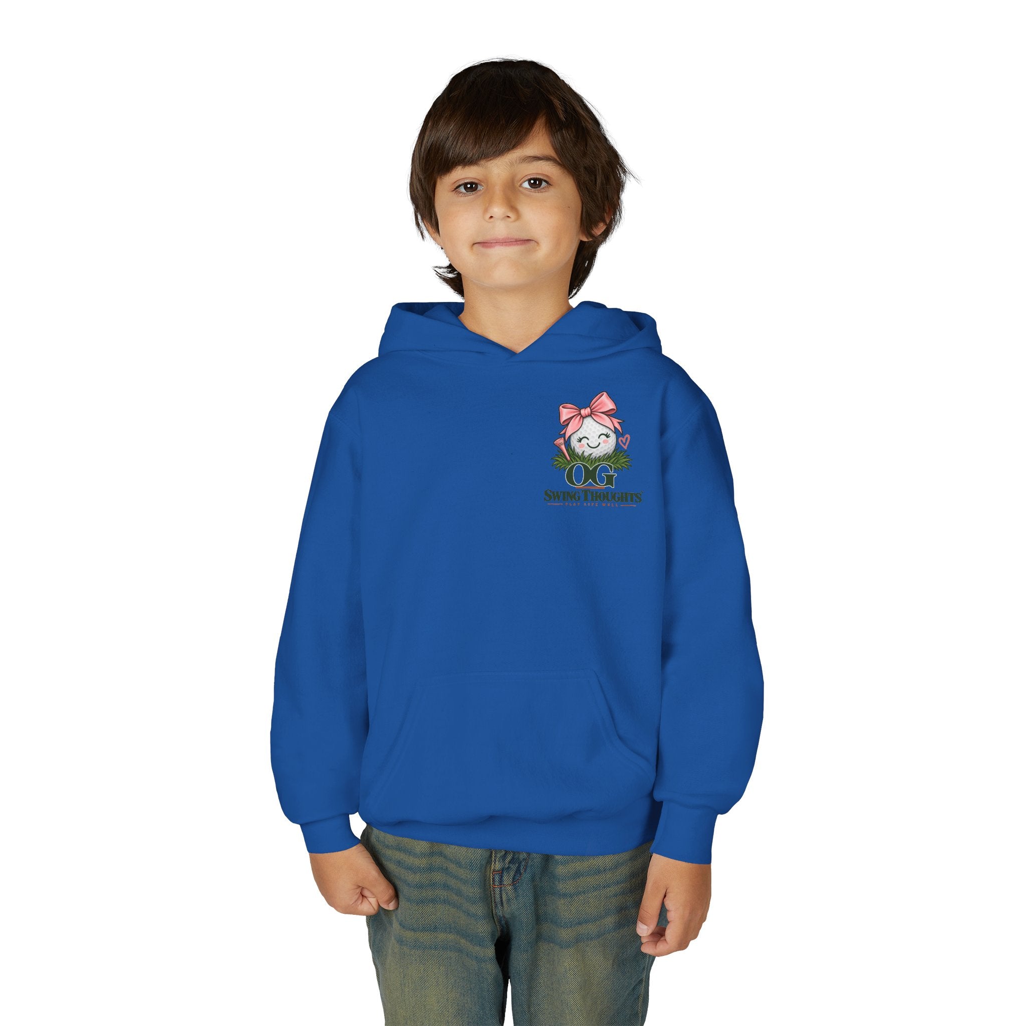 "Future Golf Pro" Youth Golf Hoodie — "OG Swing Thoughts" Cute Girl Golfer Graphic