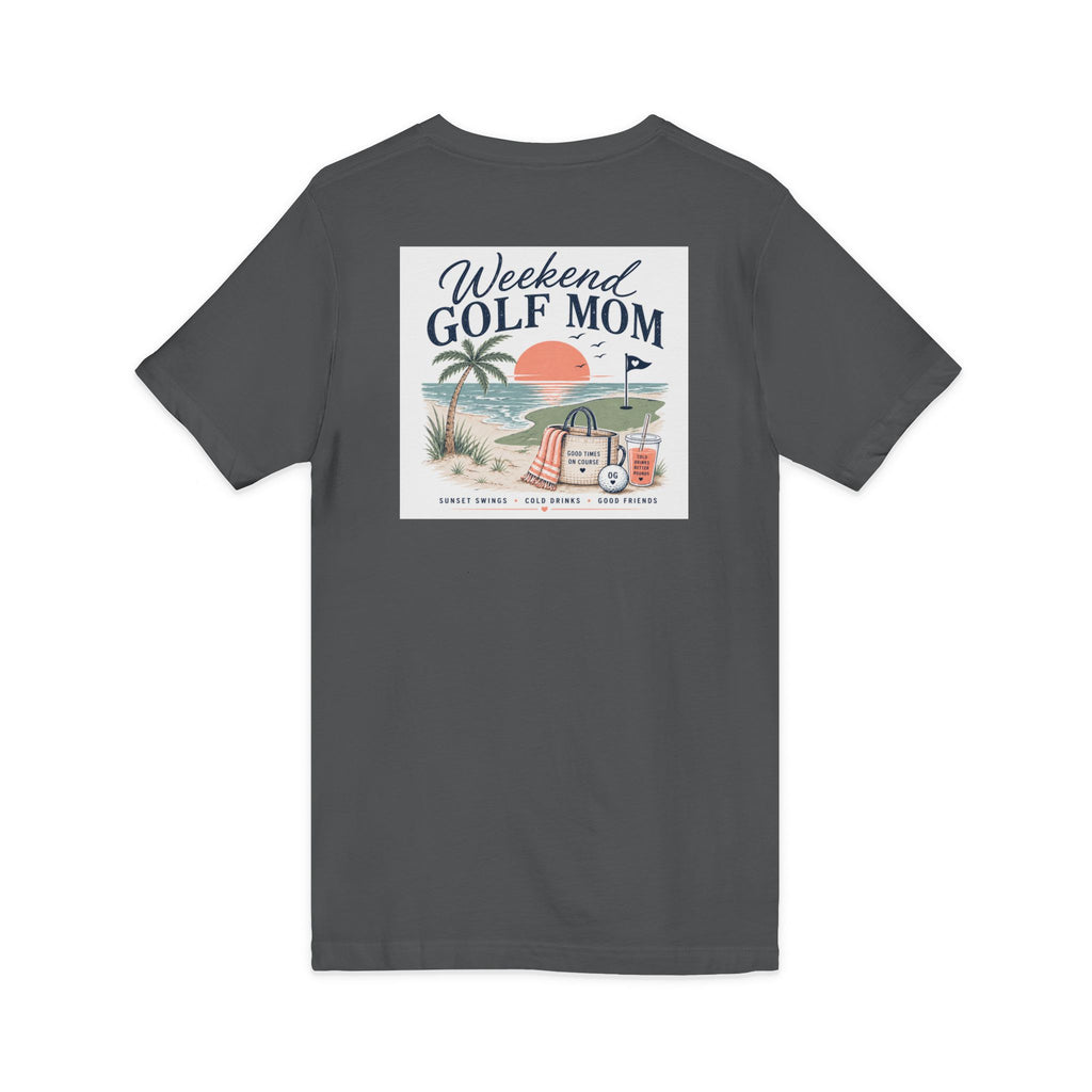 Weekend Golf Mom V-Neck Tee — Golfing Mom Graphic T-Shirt