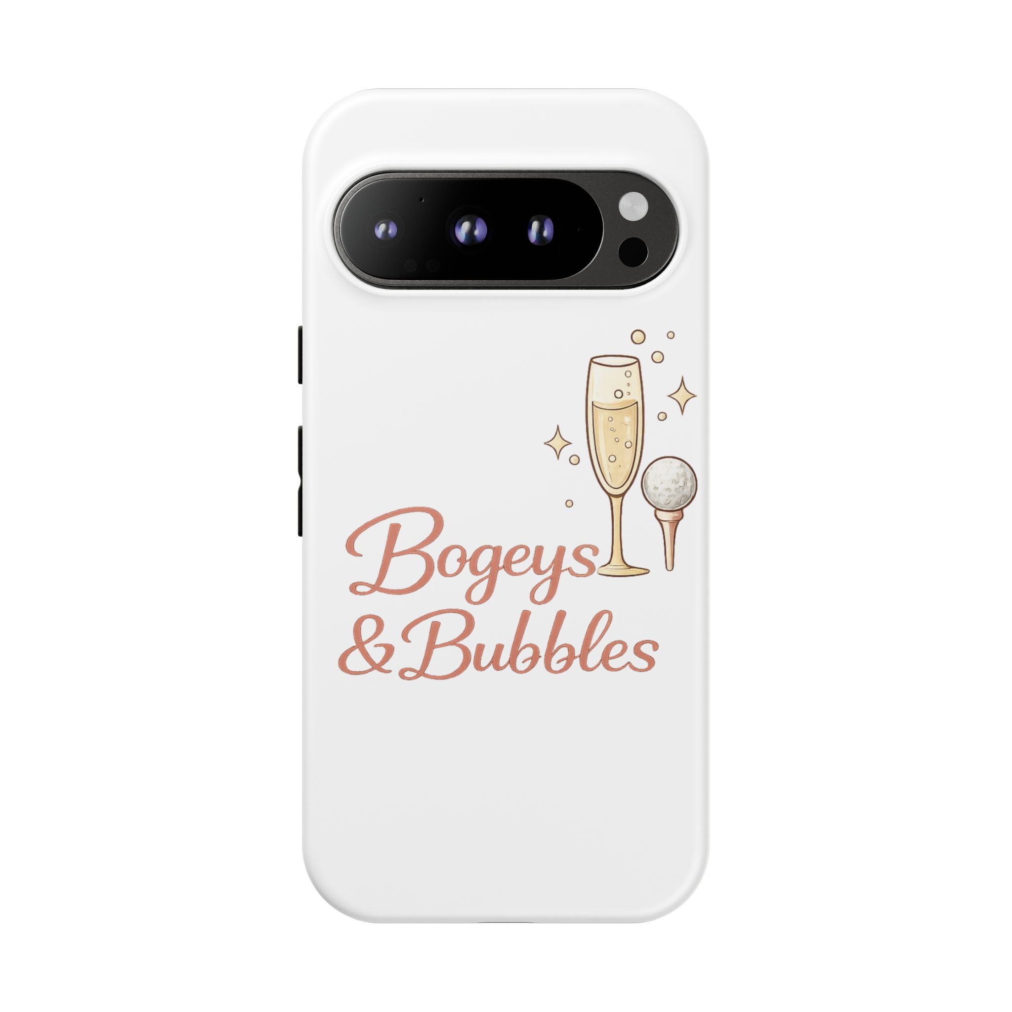 Phone Case — "Bogeys & Bubbles" Champagne Golf Design