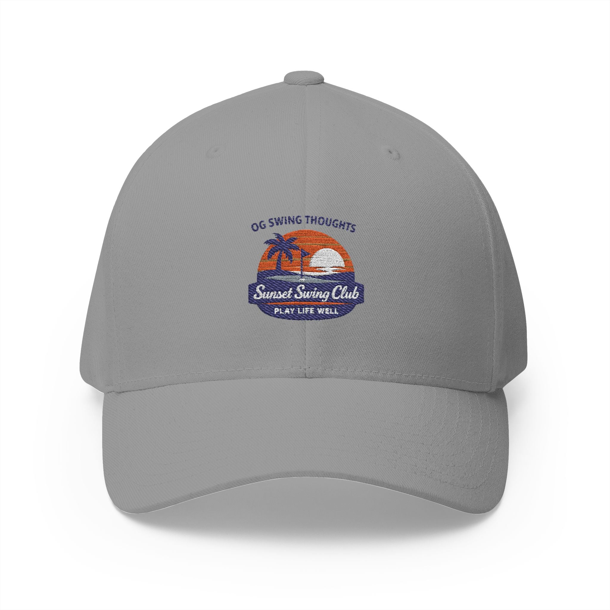 Embroidered Sunset Swing Club — Flex Fit Hat