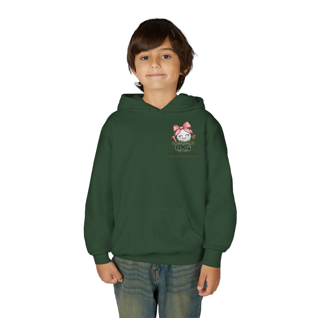 "Future Golf Pro" Youth Golf Hoodie — "OG Swing Thoughts" Cute Girl Golfer Graphic