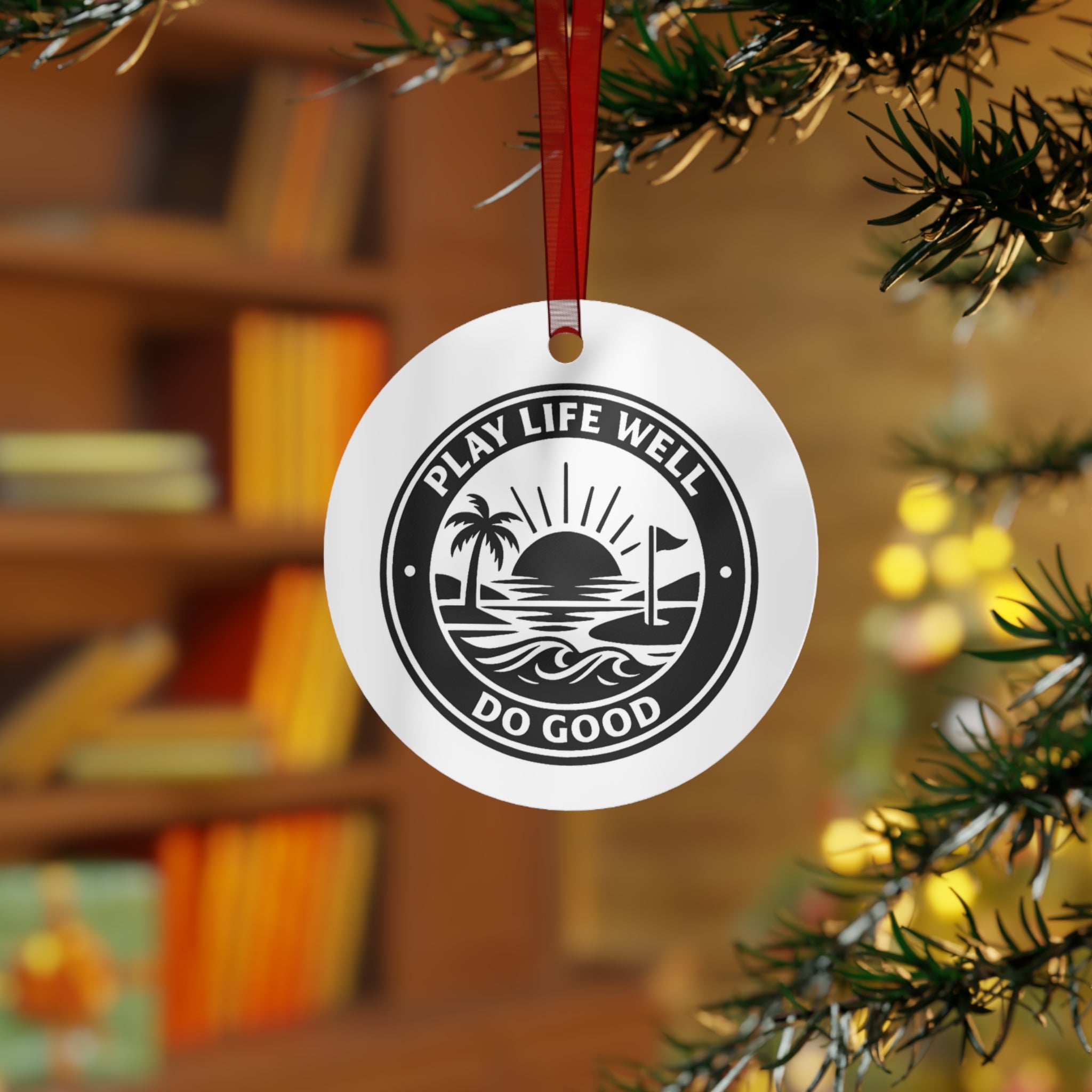 Play Life Well Do Good Metal Bag Tag