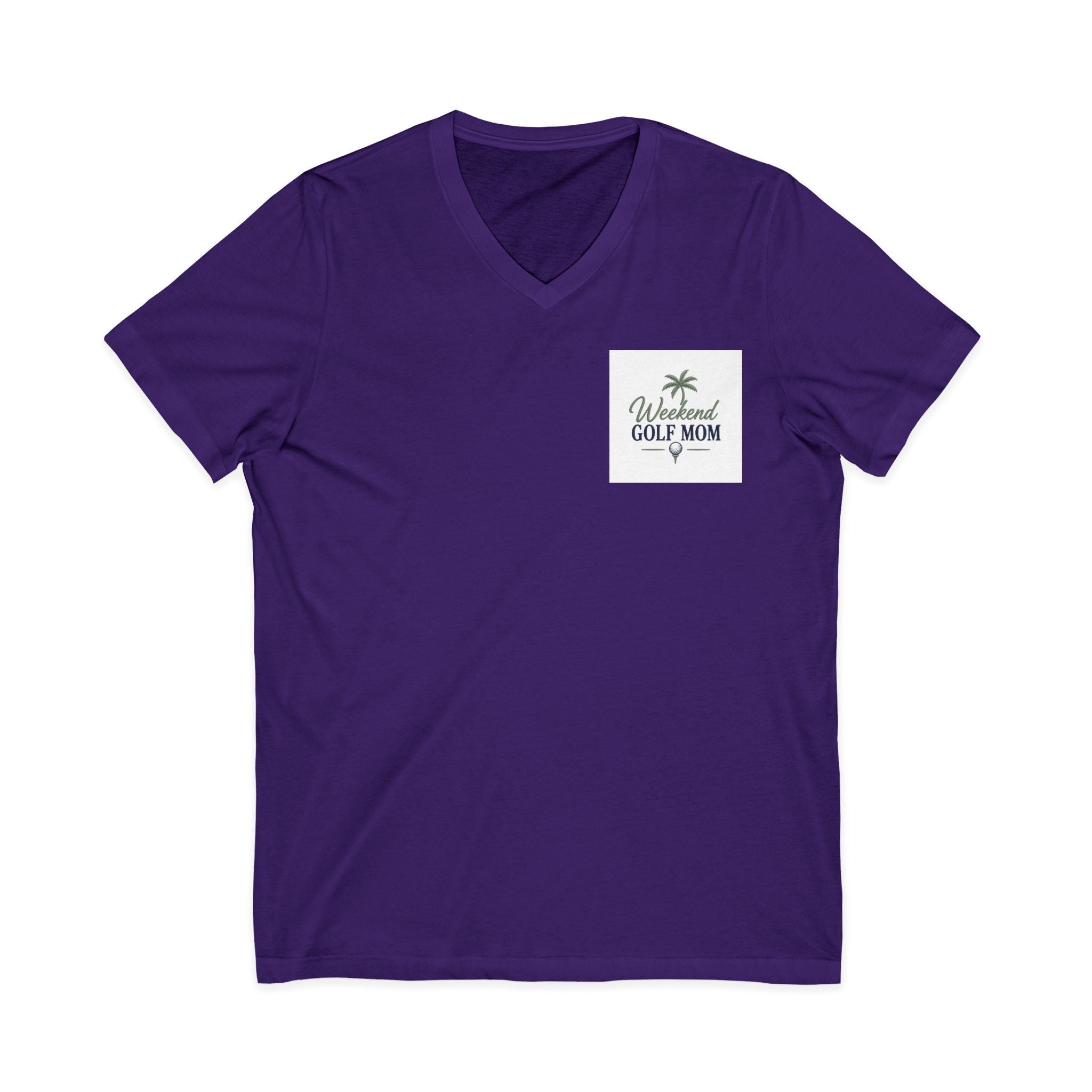Weekend Golf Mom V-Neck Tee — Golfing Mom Graphic T-Shirt