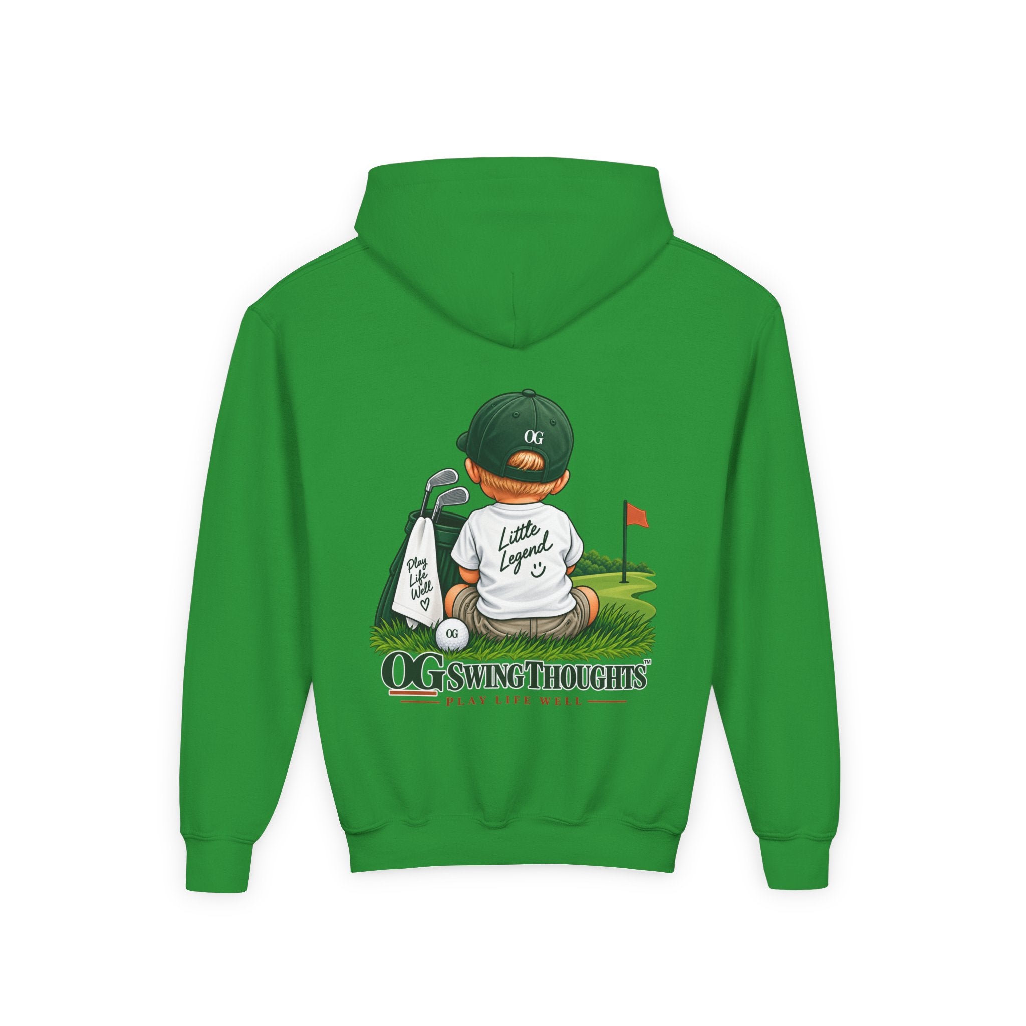 "Little Legend" Youth Golf Hoodie — "OG Swing Thoughts" Kids Golf Pullover