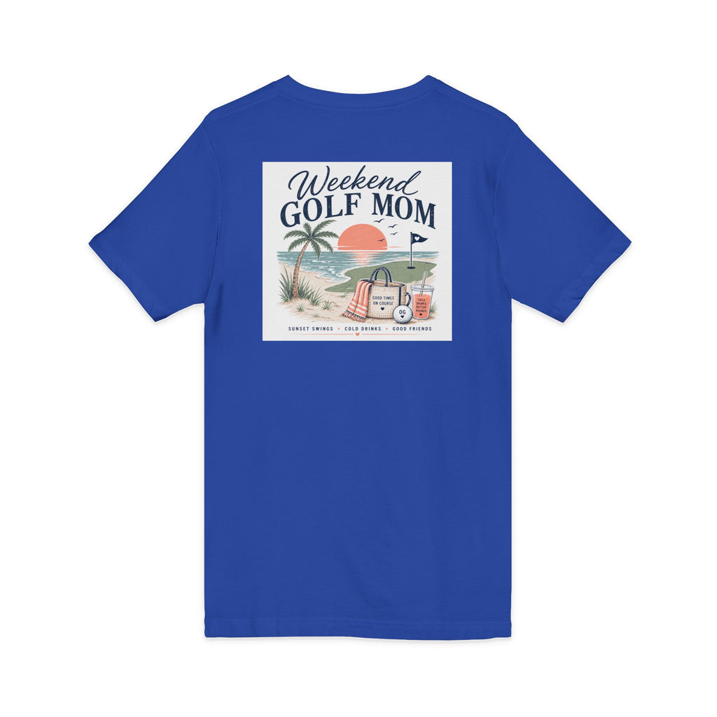 Weekend Golf Mom V-Neck Tee — Golfing Mom Graphic T-Shirt