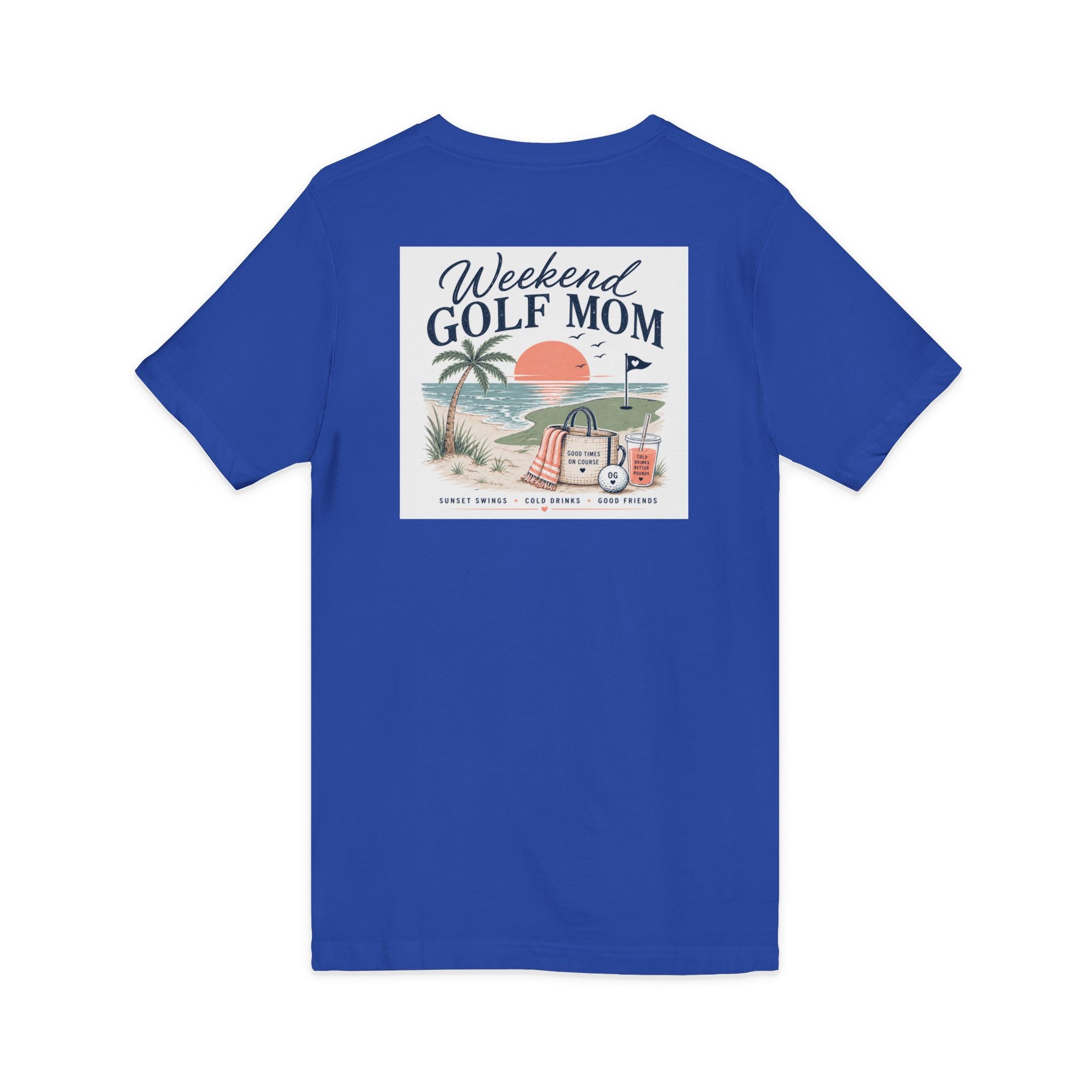 Weekend Golf Mom V-Neck Tee — Golfing Mom Graphic T-Shirt