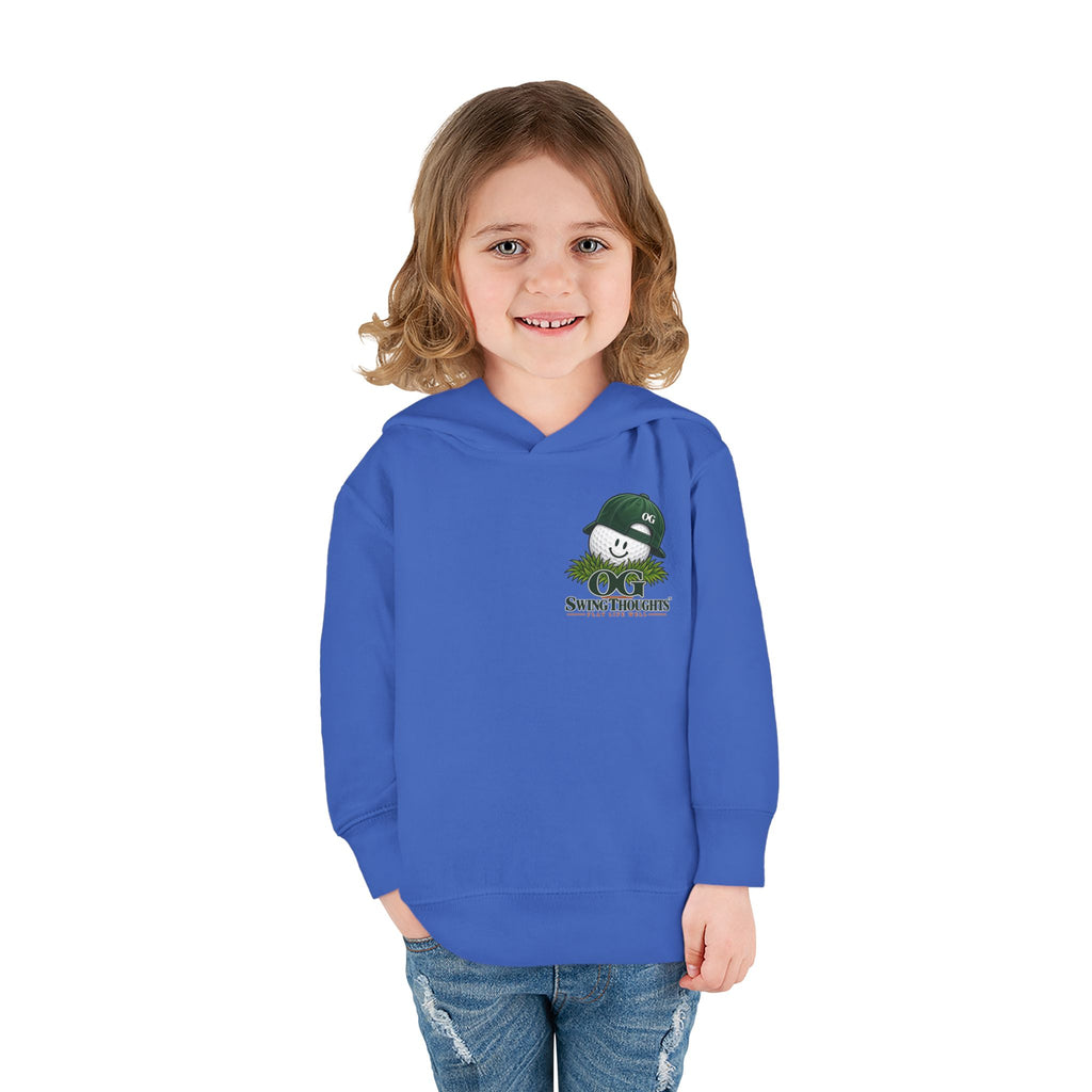 "Little Legend" Toddler Hoodie - 'OG Swing Thoughts' Cute Golf Kid Pullover Fleece