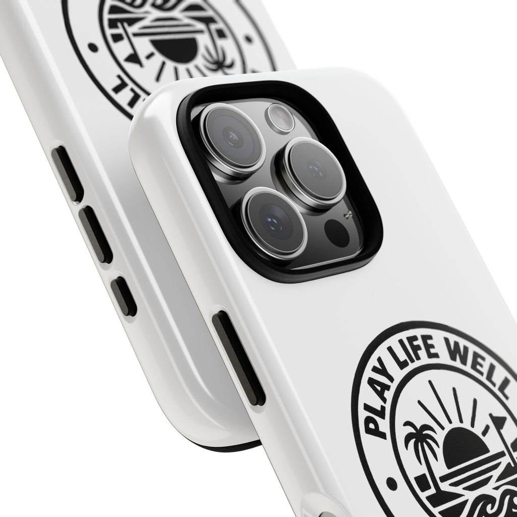 Phone Case — "Play Life Well, Do Good" Minimal Beach Badge