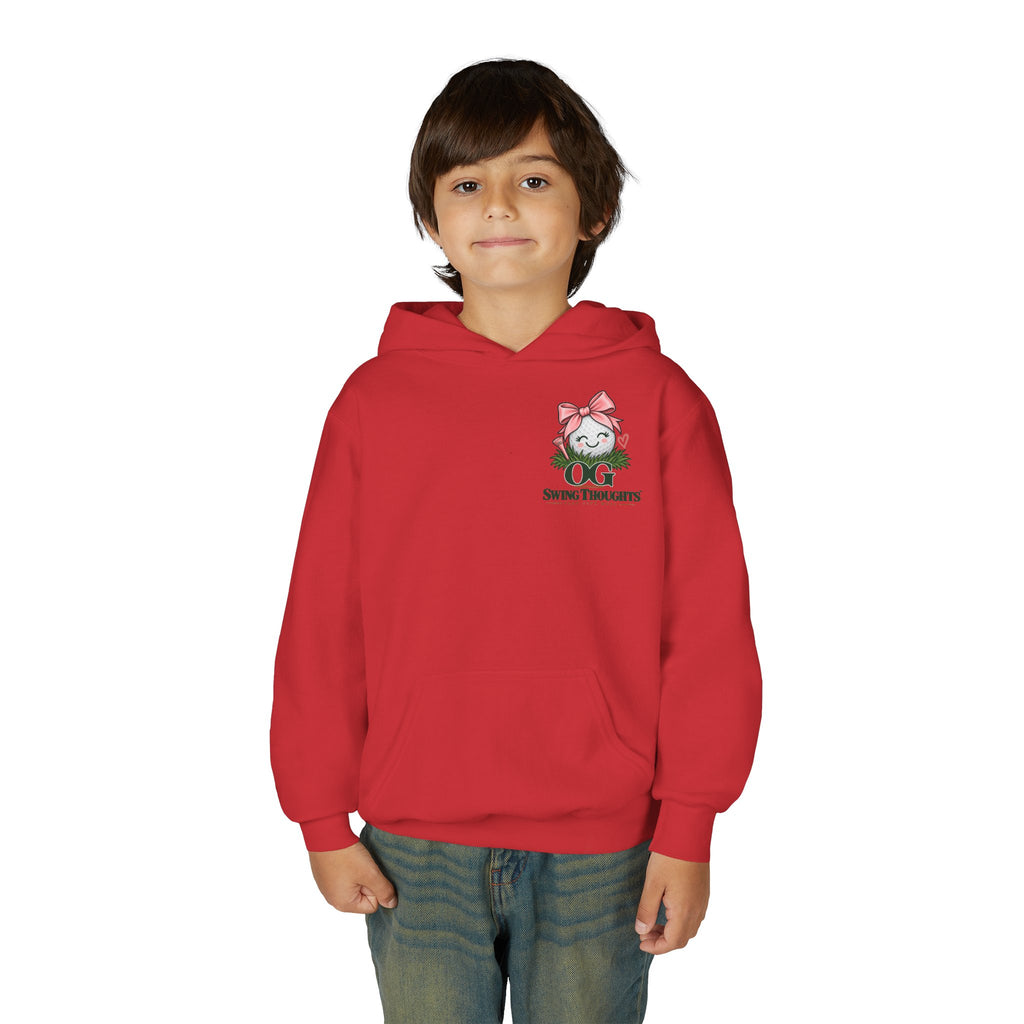 "Future Golf Pro" Youth Golf Hoodie — "OG Swing Thoughts" Cute Girl Golfer Graphic