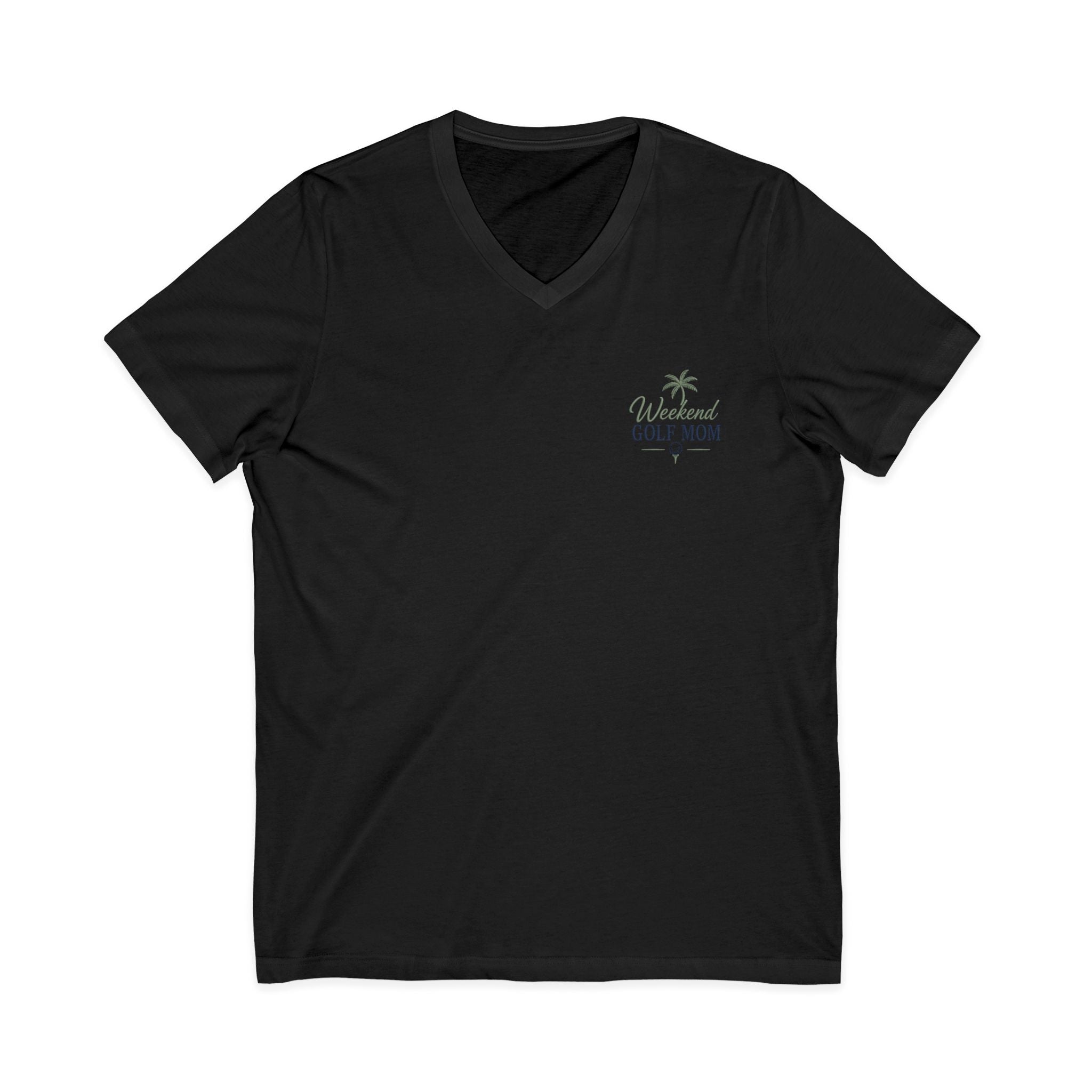 Weekend Golf Mom V-Neck Tee — Golfing Mom Graphic T-Shirt