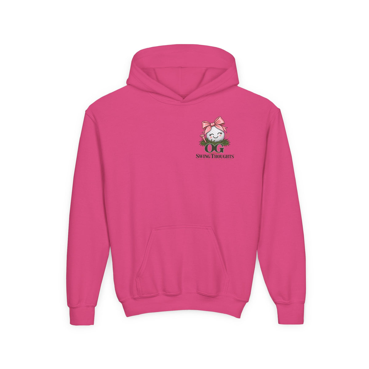 "Future Golf Pro" Youth Golf Hoodie — "OG Swing Thoughts" Cute Girl Golfer Graphic