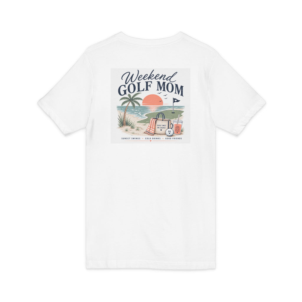 Weekend Golf Mom V-Neck Tee — Golfing Mom Graphic T-Shirt