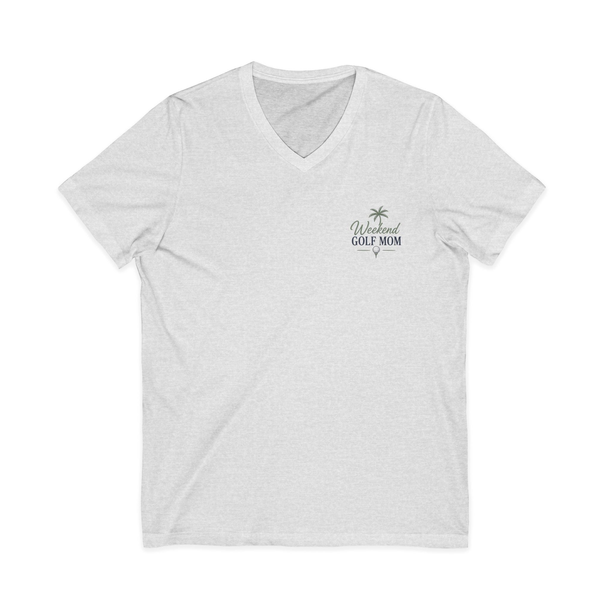 Weekend Golf Mom V-Neck Tee — Golfing Mom Graphic T-Shirt