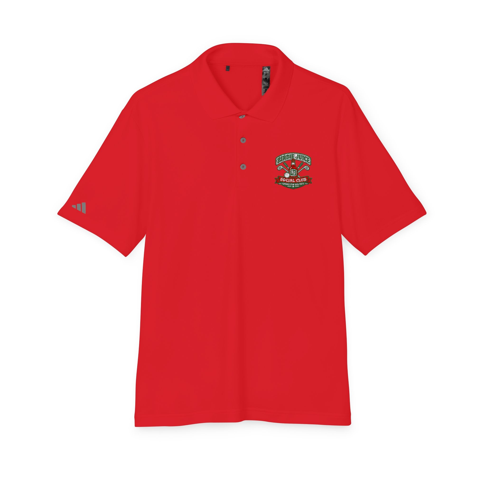 adidas Birdie Juice Social Club Performance Polo  — Athletic Golf & Work Shirt