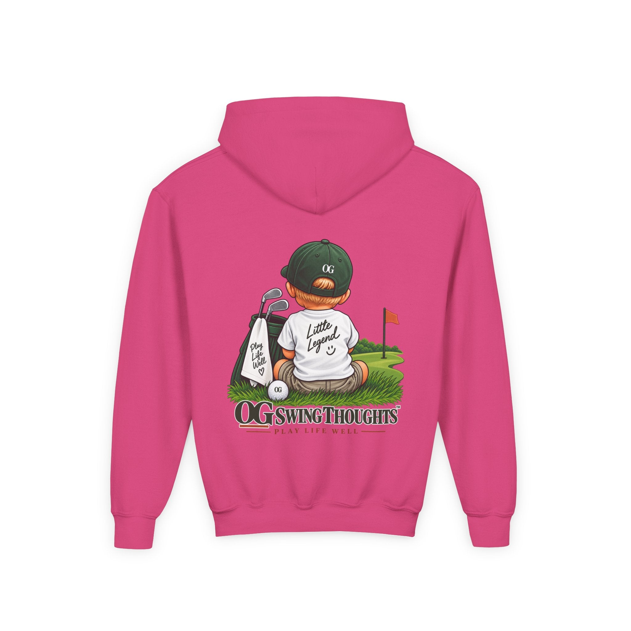 "Little Legend" Youth Golf Hoodie — "OG Swing Thoughts" Kids Golf Pullover