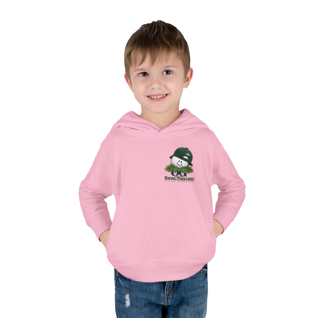 "Little Legend" Toddler Hoodie - 'OG Swing Thoughts' Cute Golf Kid Pullover Fleece