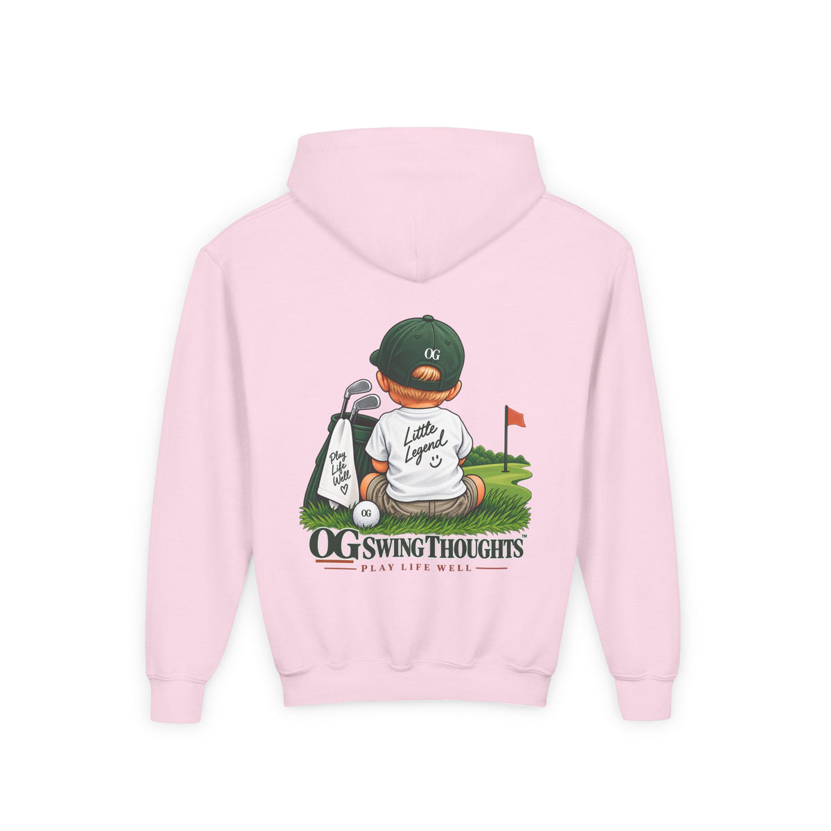 "Little Legend" Youth Golf Hoodie — "OG Swing Thoughts" Kids Golf Pullover