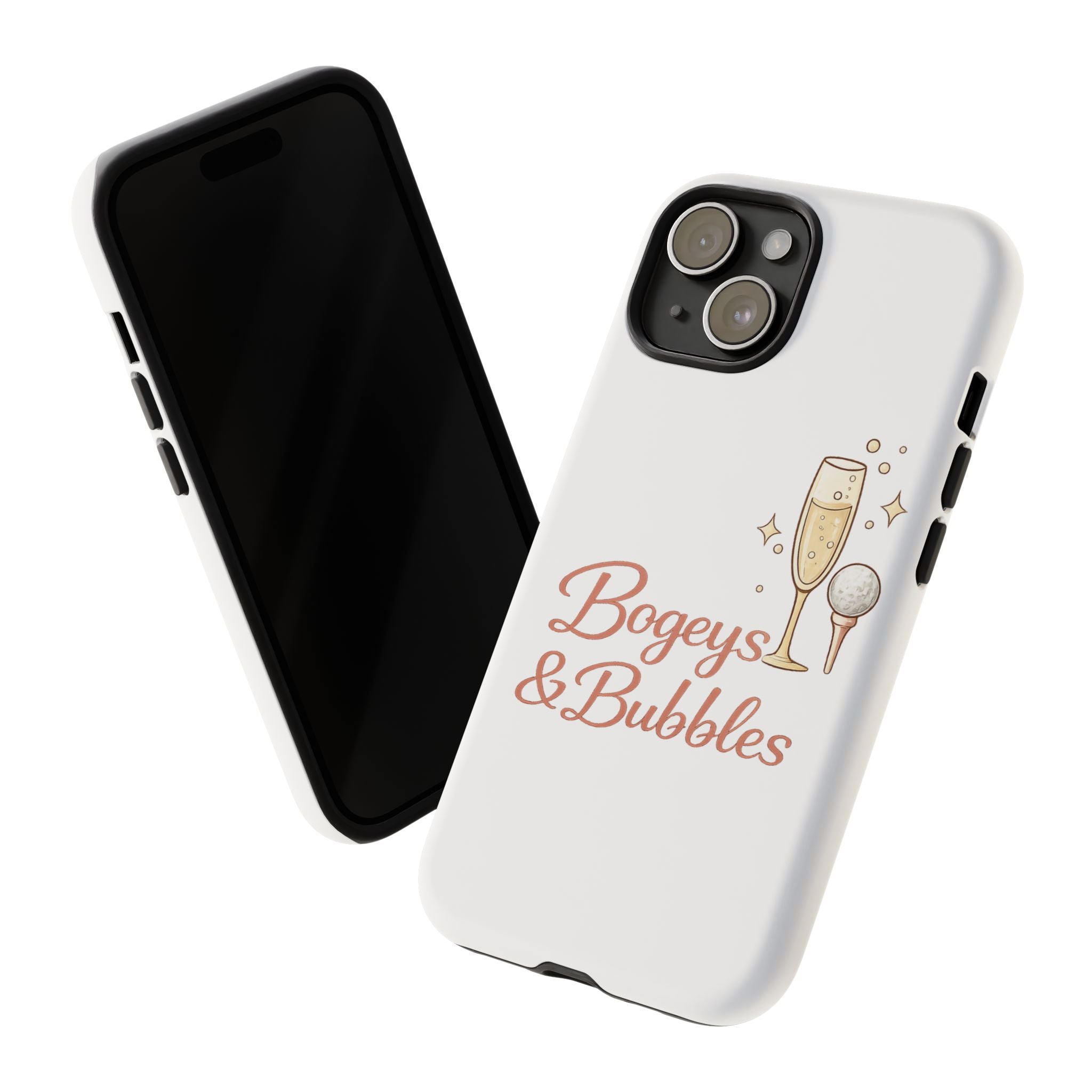 Phone Case — "Bogeys & Bubbles" Champagne Golf Design