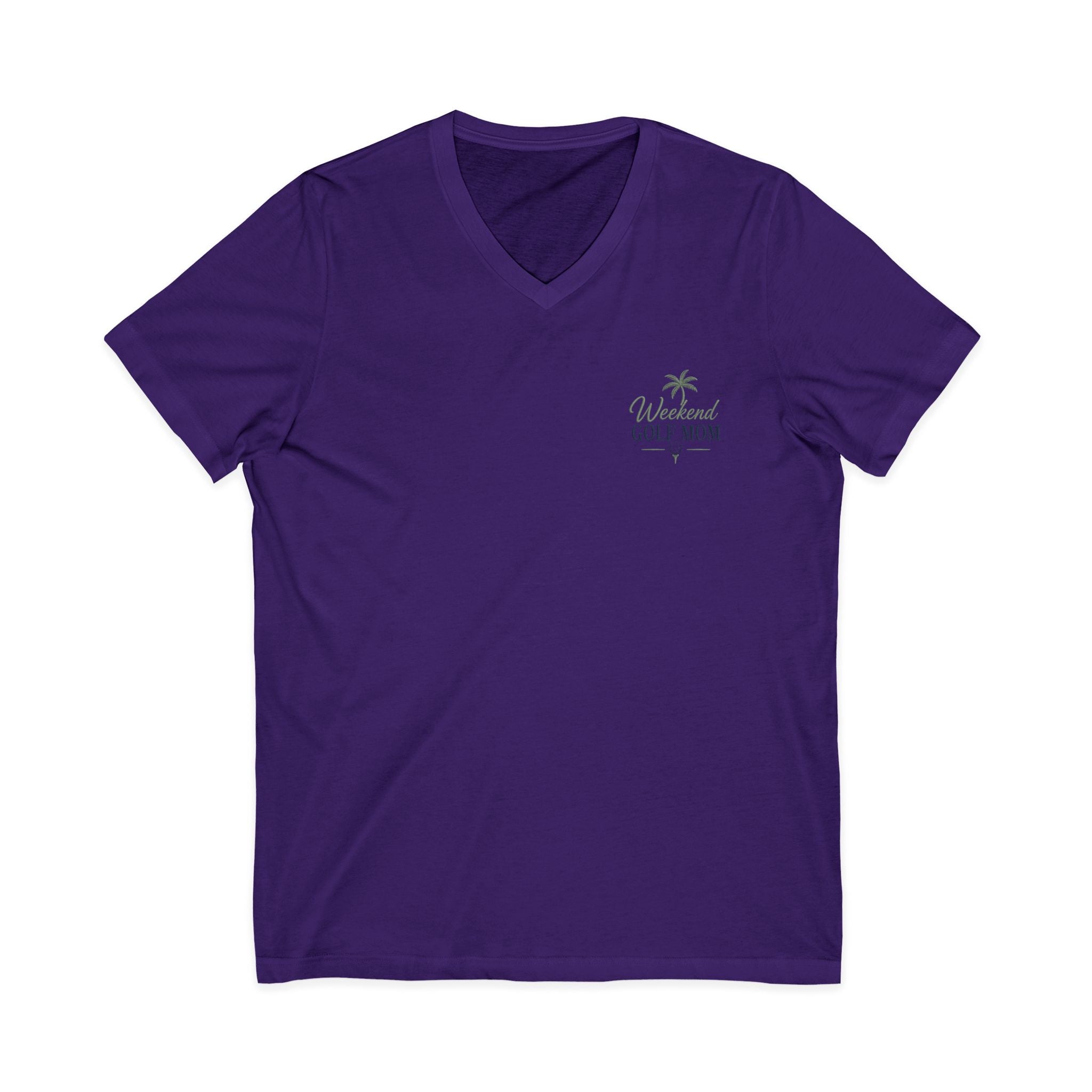 Weekend Golf Mom V-Neck Tee — Golfing Mom Graphic T-Shirt