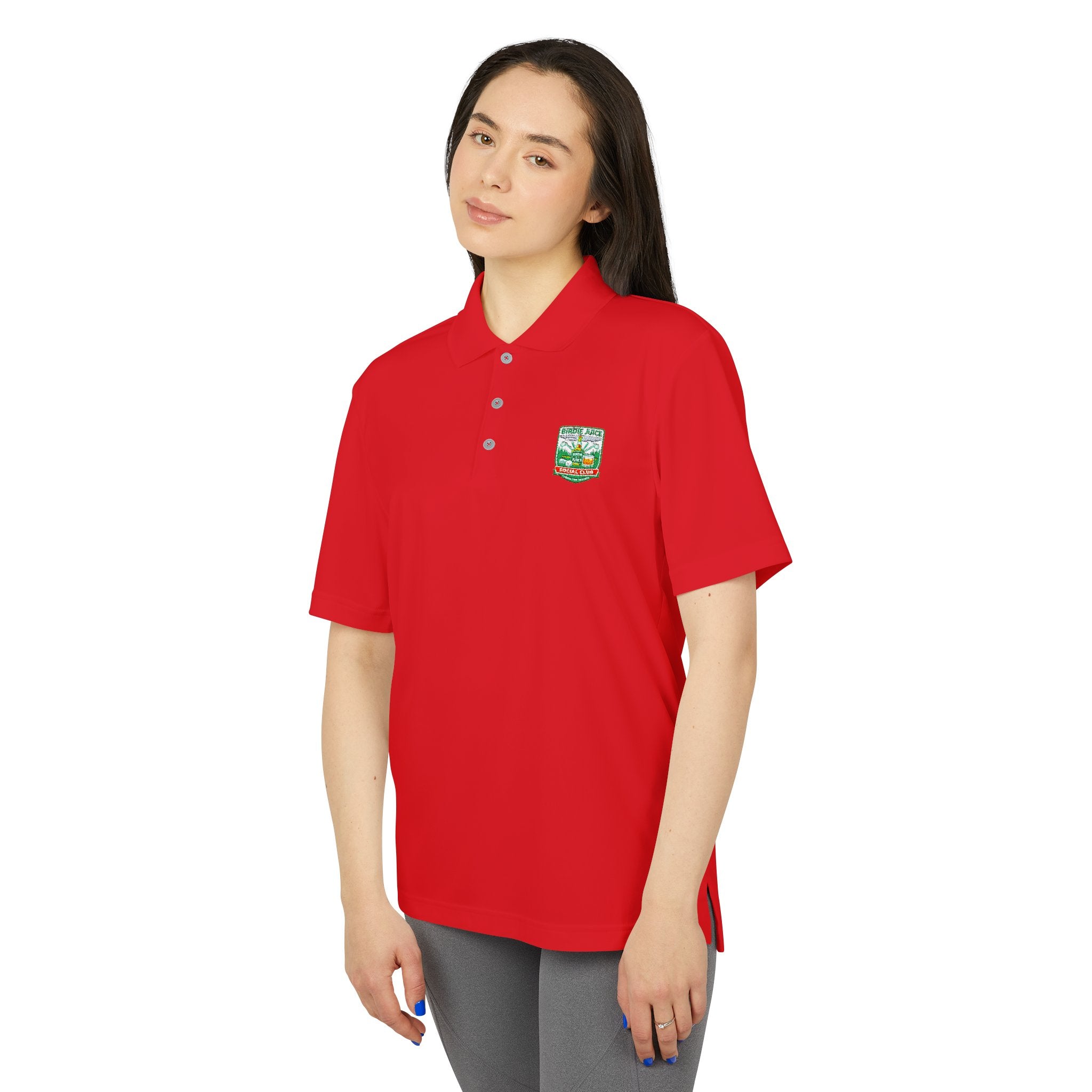 adidas Birdie Juice Social Club Performance Polo  — Athletic Golf & Work Shirt
