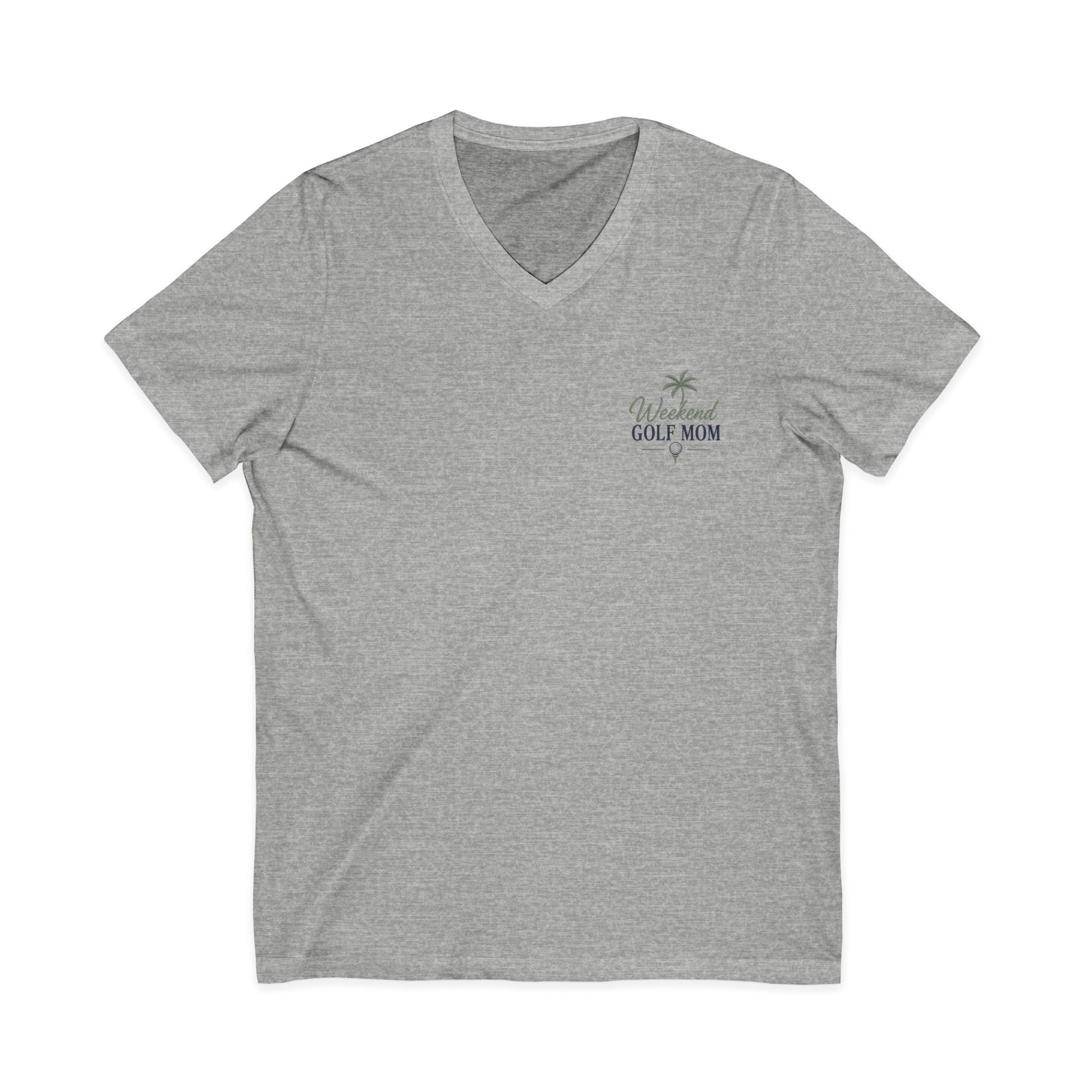 Weekend Golf Mom V-Neck Tee — Golfing Mom Graphic T-Shirt