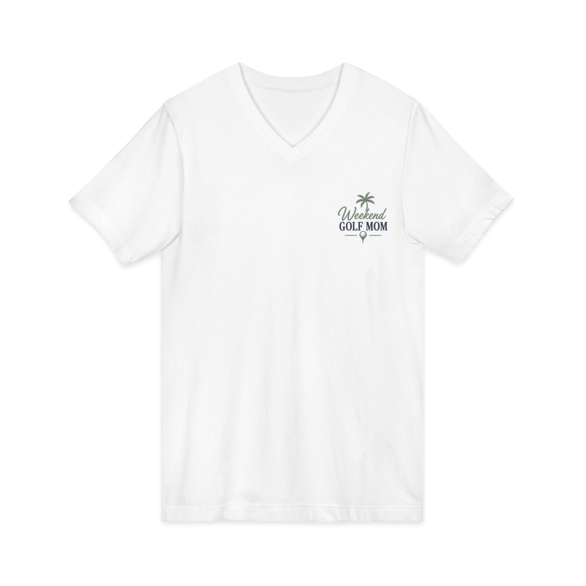 Weekend Golf Mom V-Neck Tee — Golfing Mom Graphic T-Shirt