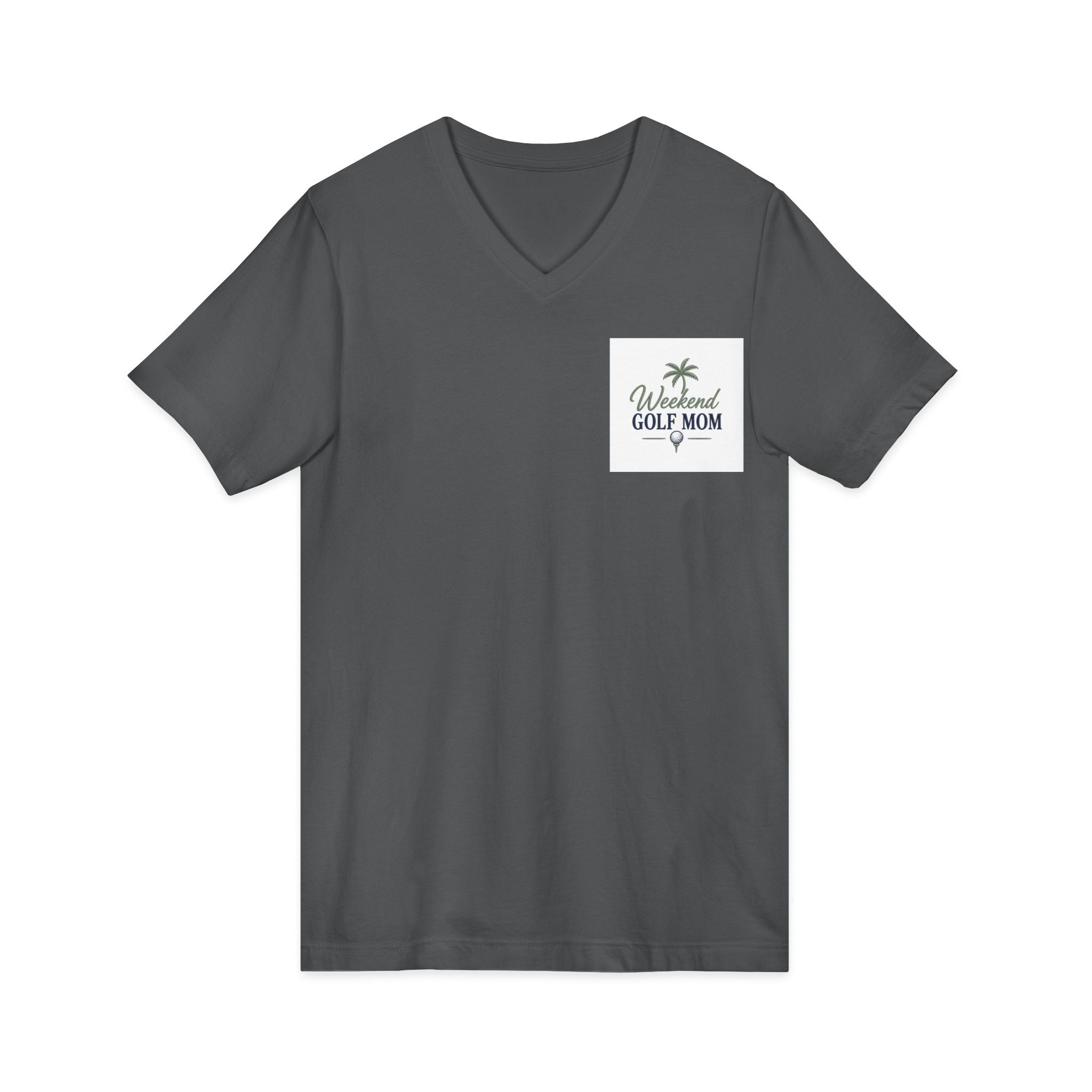 Weekend Golf Mom V-Neck Tee — Golfing Mom Graphic T-Shirt