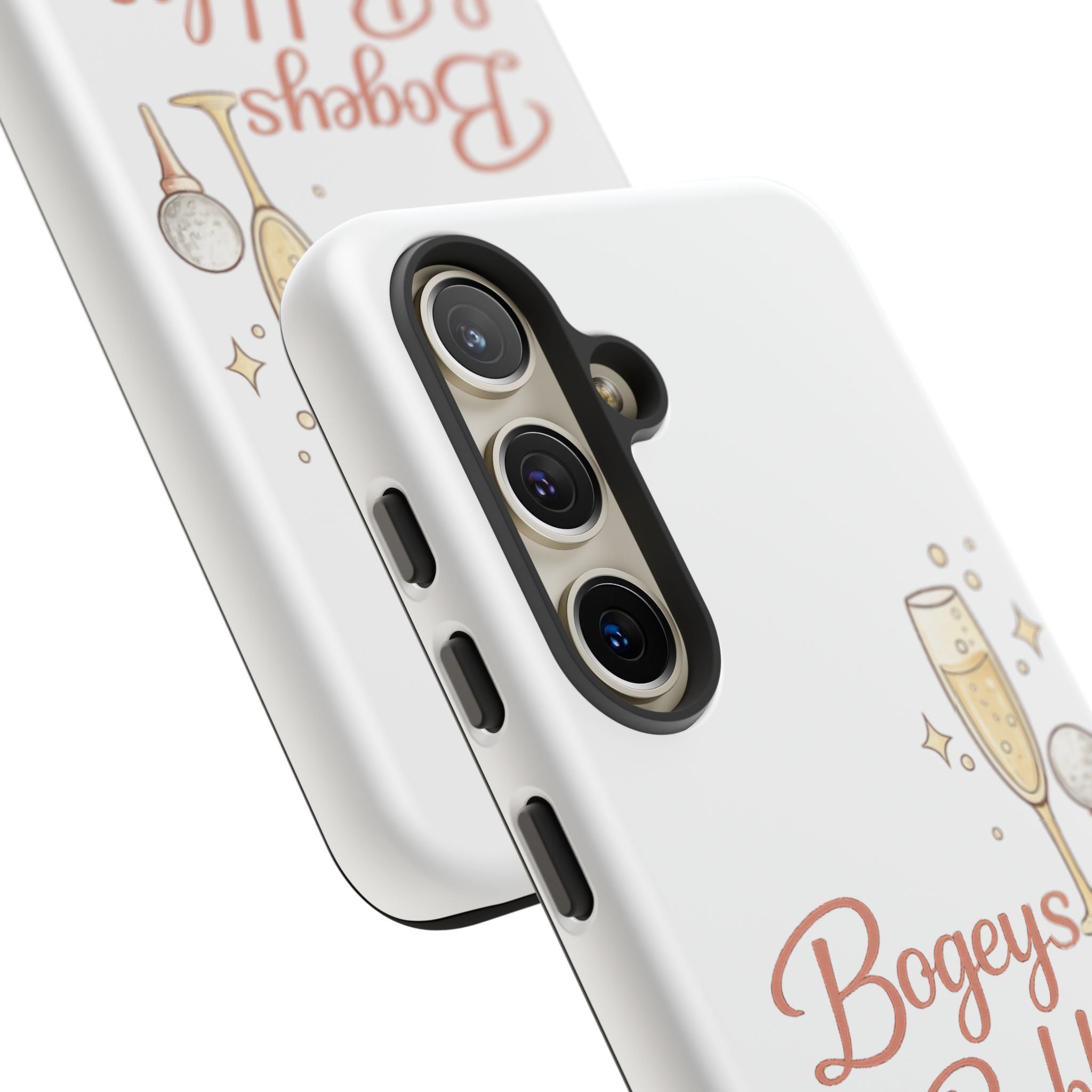 Phone Case — "Bogeys & Bubbles" Champagne Golf Design