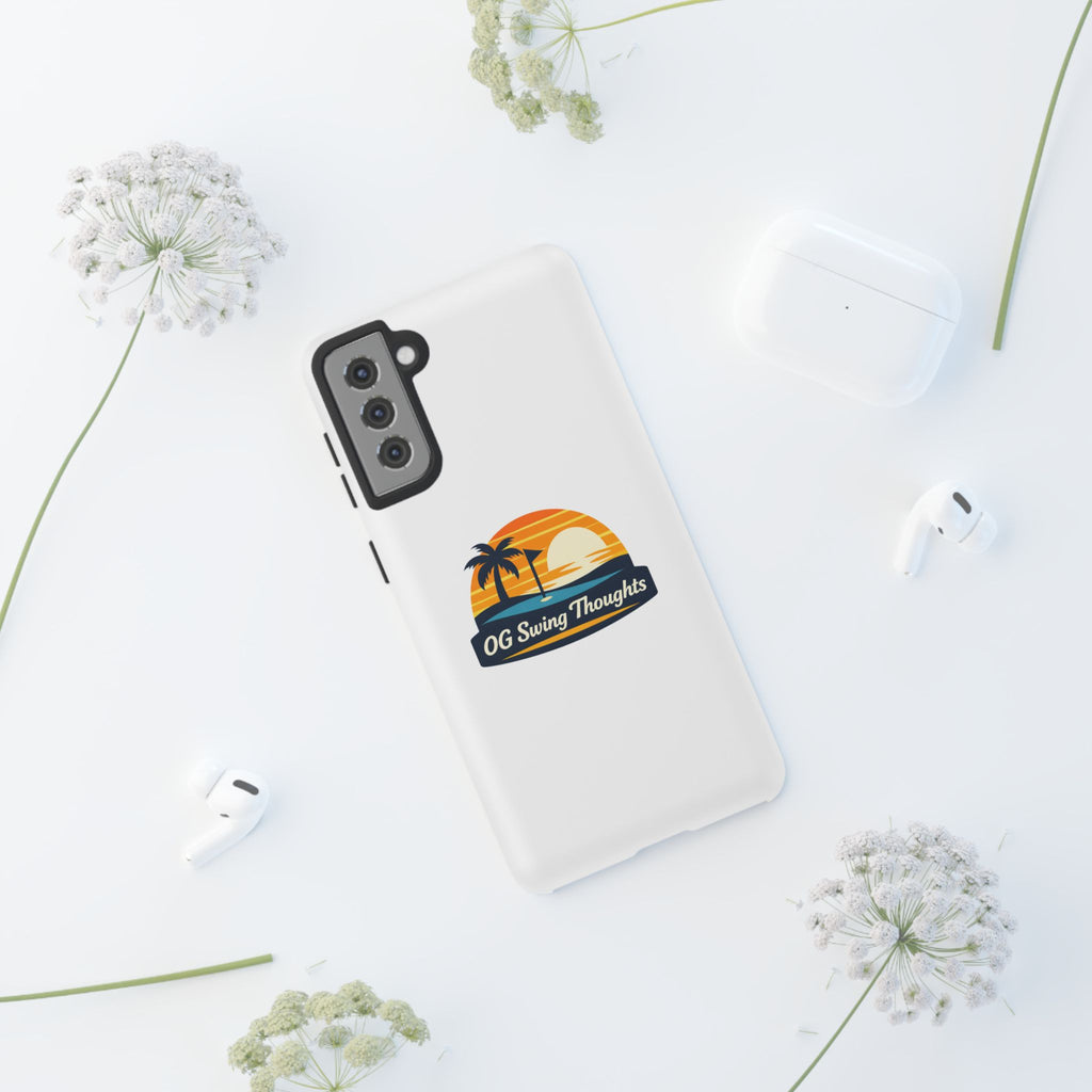 Phone Case - "OG Swing Thoughts" Tropical Sunset Design