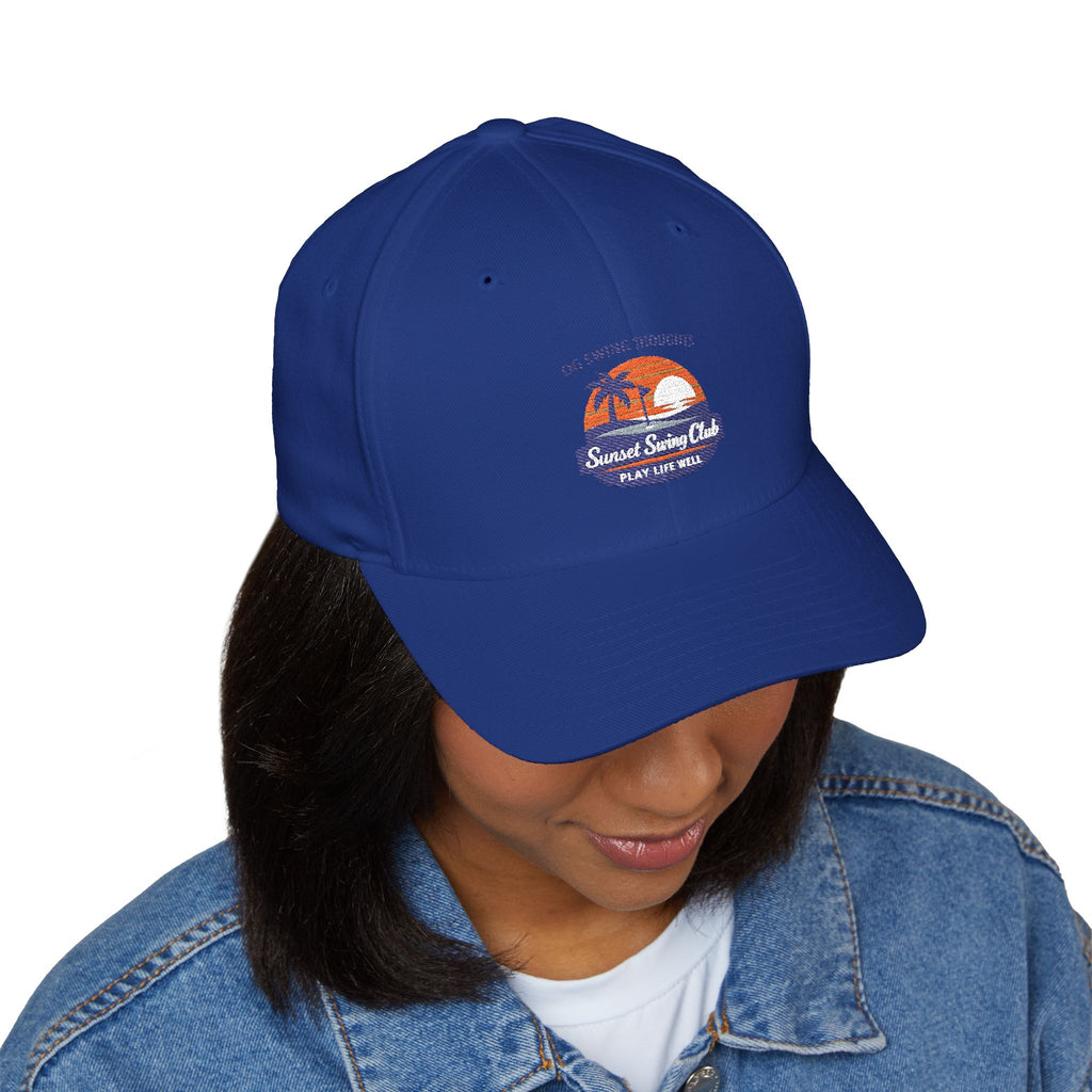 Embroidered Sunset Swing Club — Flex Fit Hat