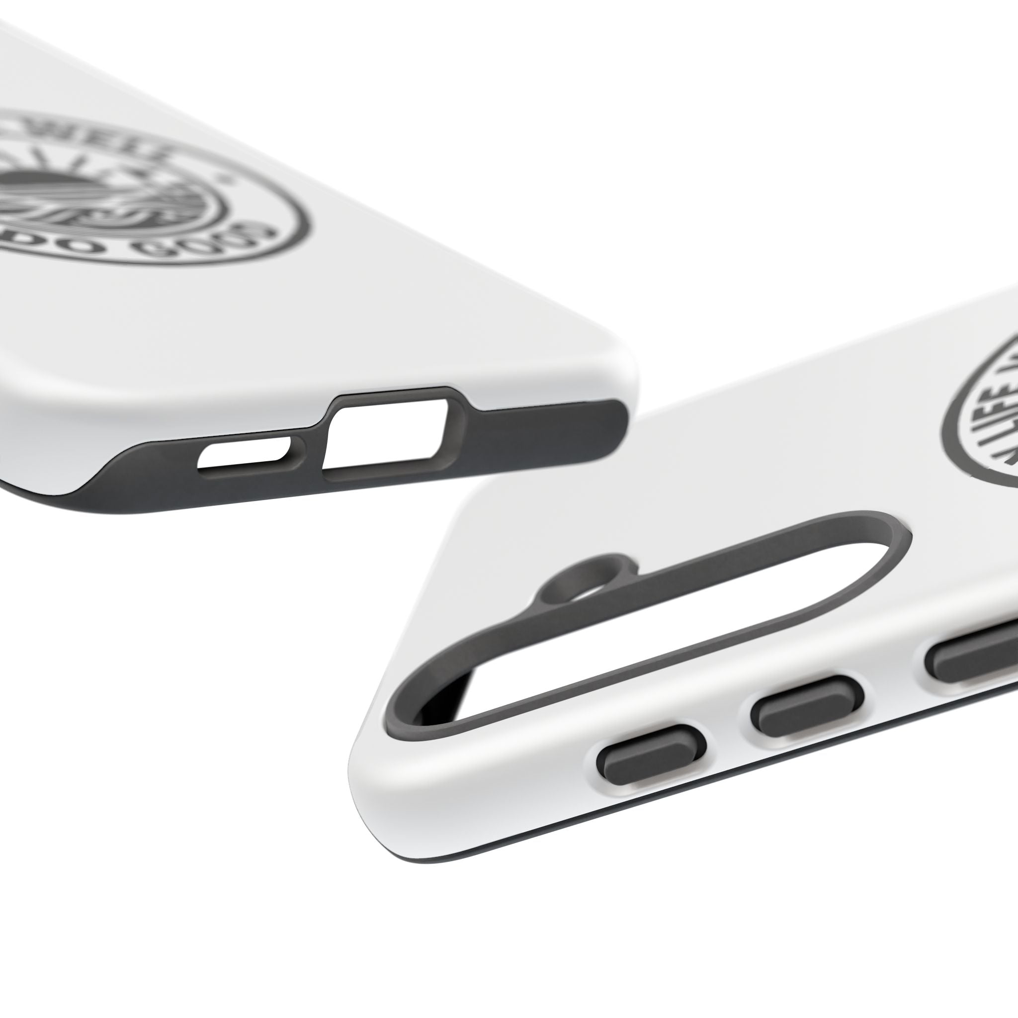 Phone Case — "Play Life Well, Do Good" Minimal Beach Badge