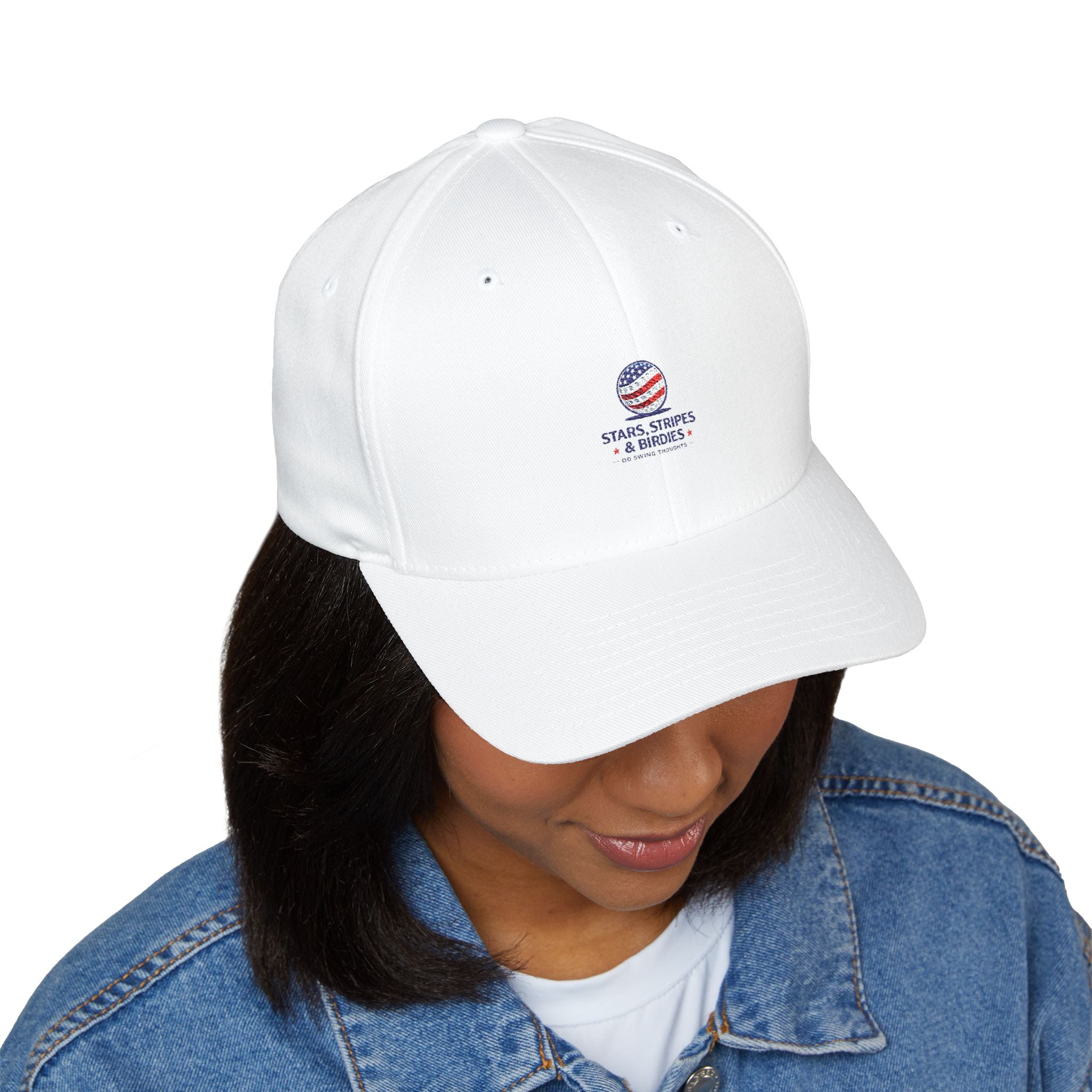 Embroidered 'Stars, Stripes & Birdies' Patriotic Structured Cap