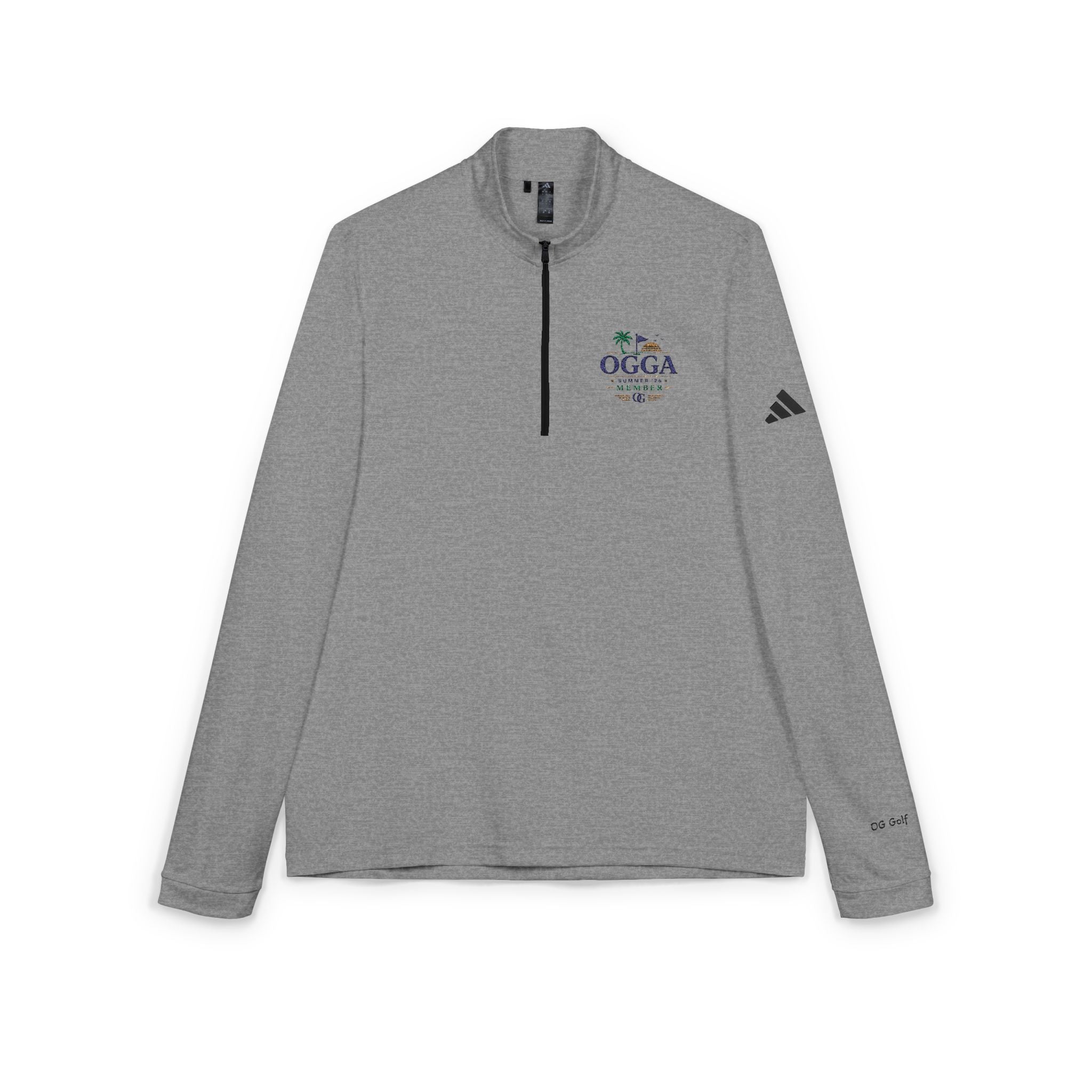 OGGA Embroidered Quarter-Zip Pullover — adidas Performance Golf Top