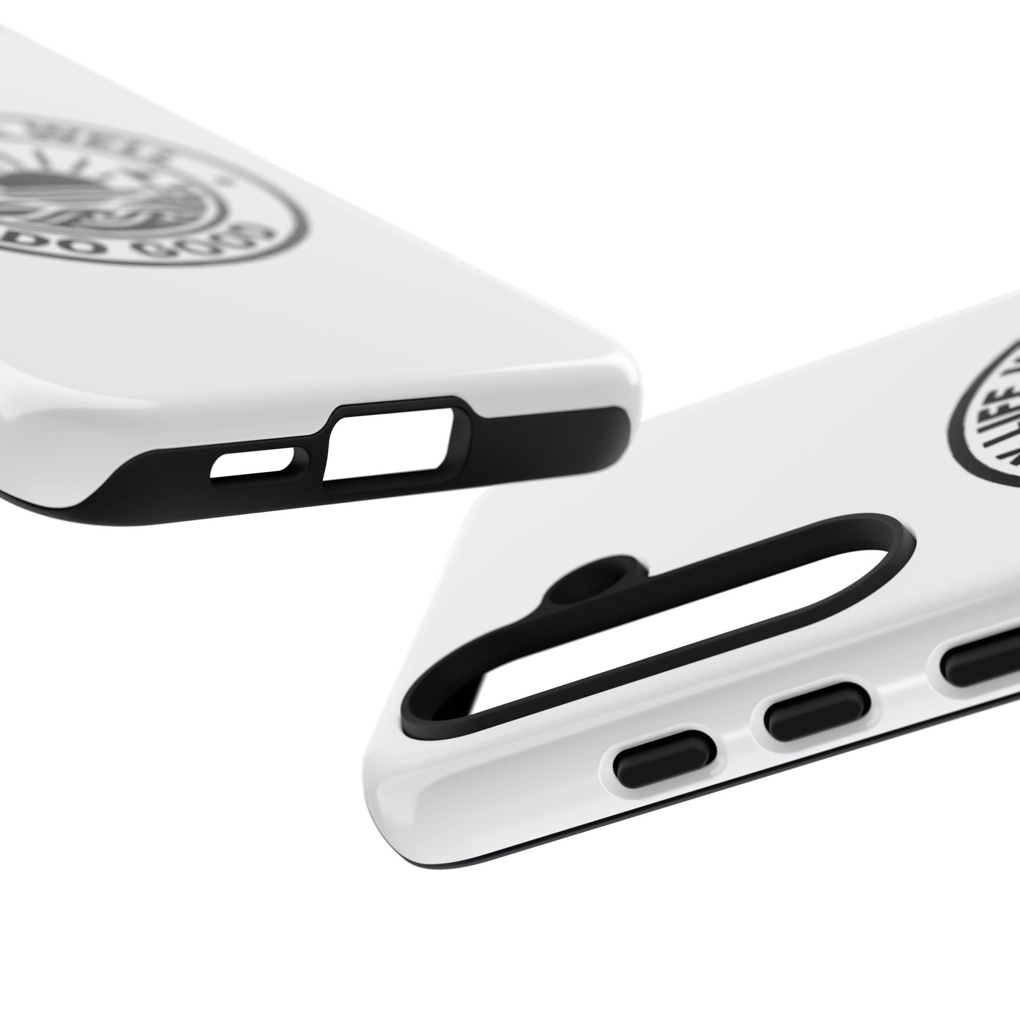 Phone Case — "Play Life Well, Do Good" Minimal Beach Badge
