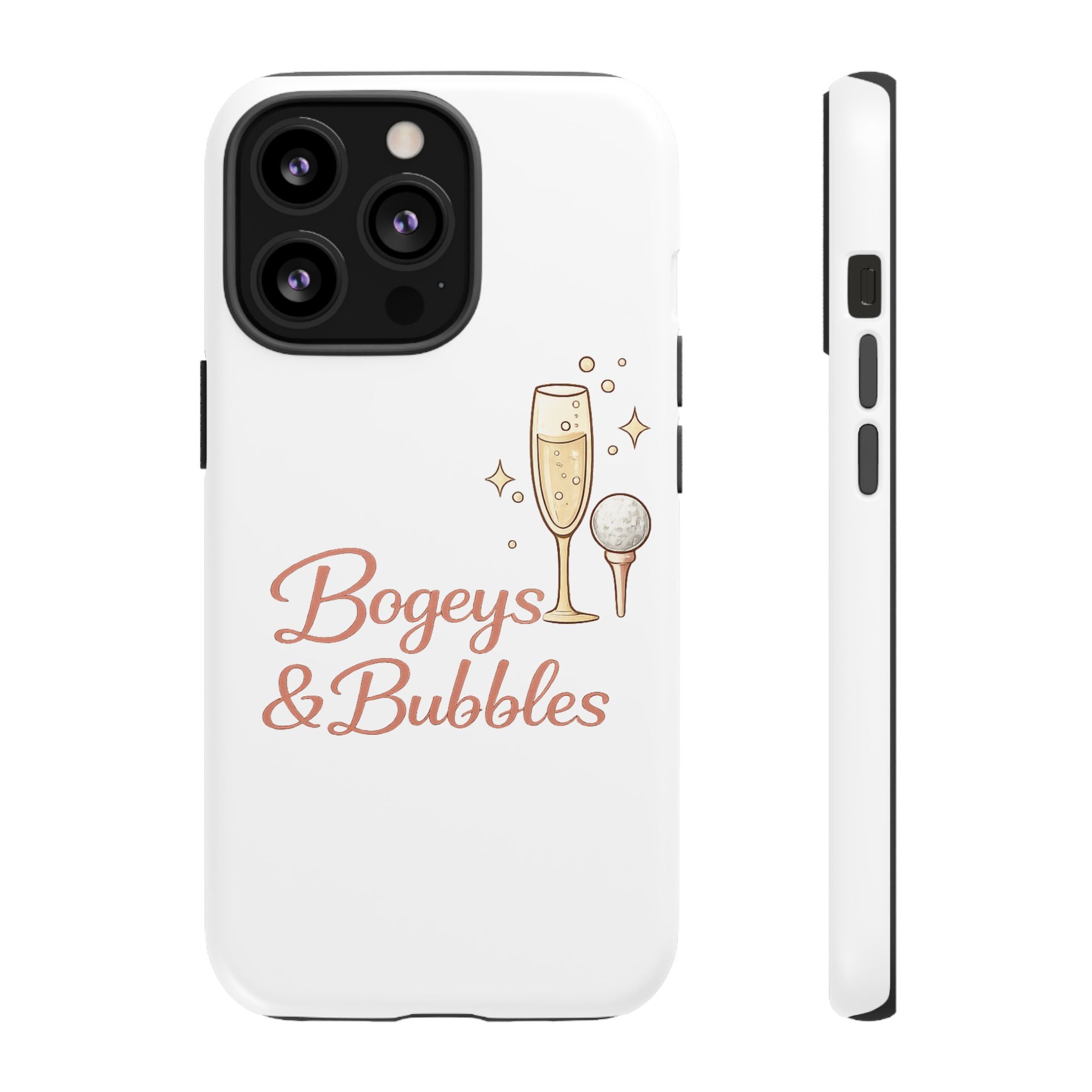 Phone Case — "Bogeys & Bubbles" Champagne Golf Design