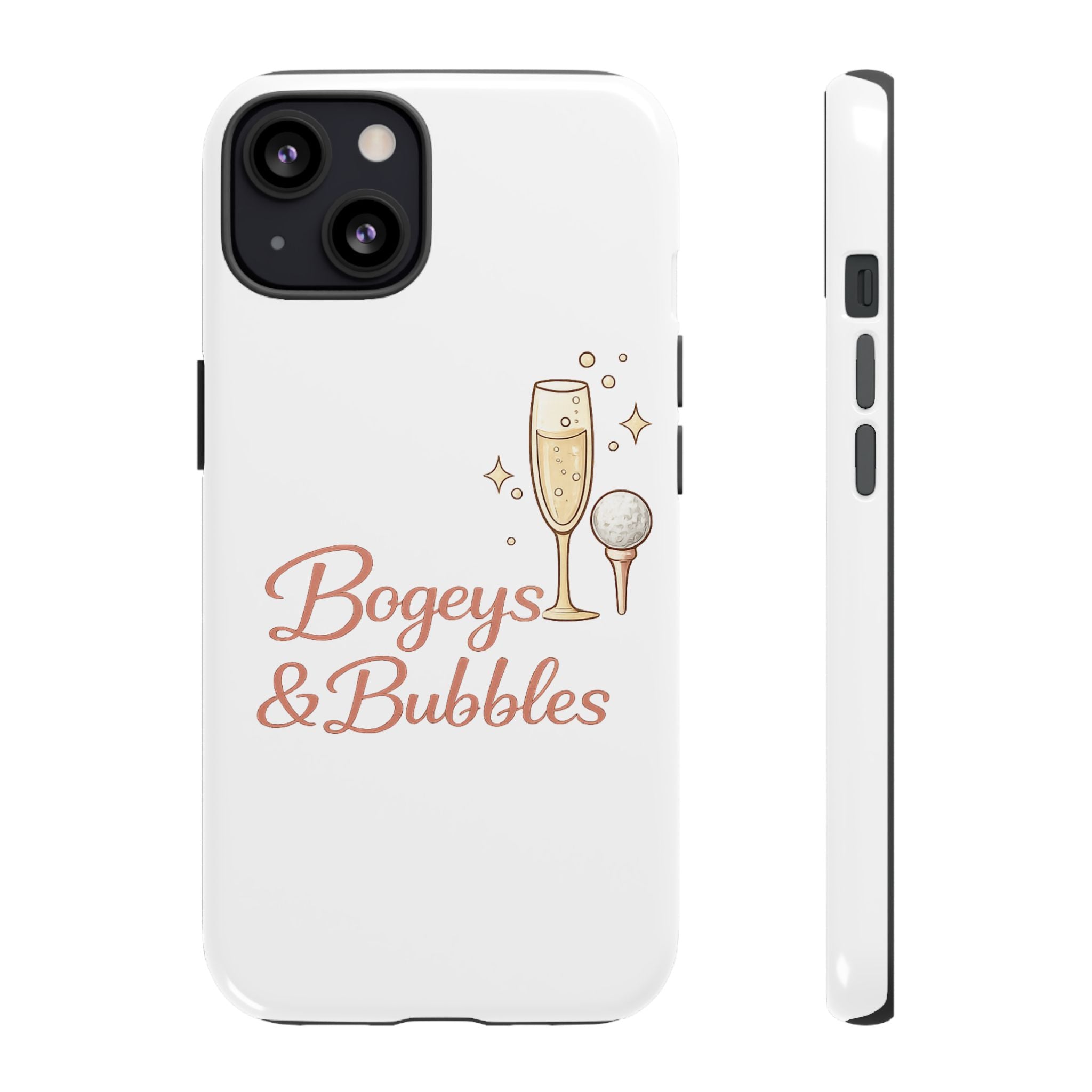 Phone Case — "Bogeys & Bubbles" Champagne Golf Design