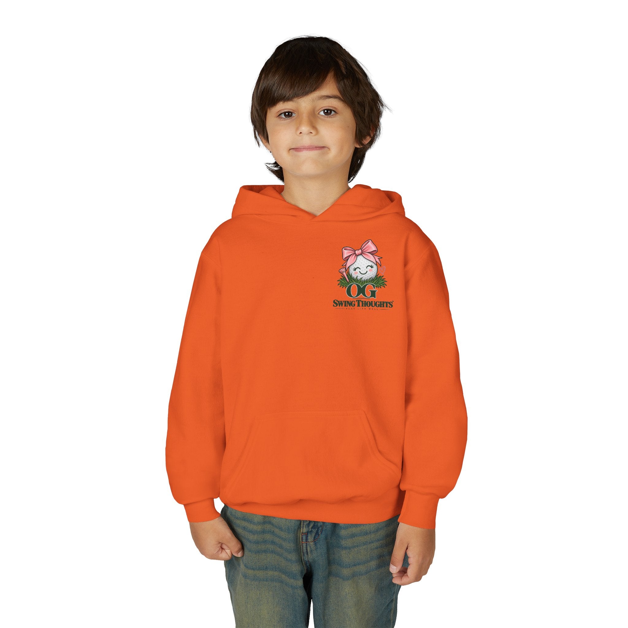 "Future Golf Pro" Youth Golf Hoodie — "OG Swing Thoughts" Cute Girl Golfer Graphic