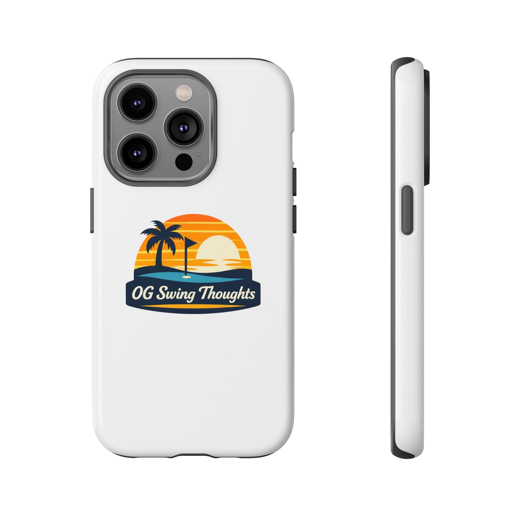 Phone Case - "OG Swing Thoughts" Tropical Sunset Design