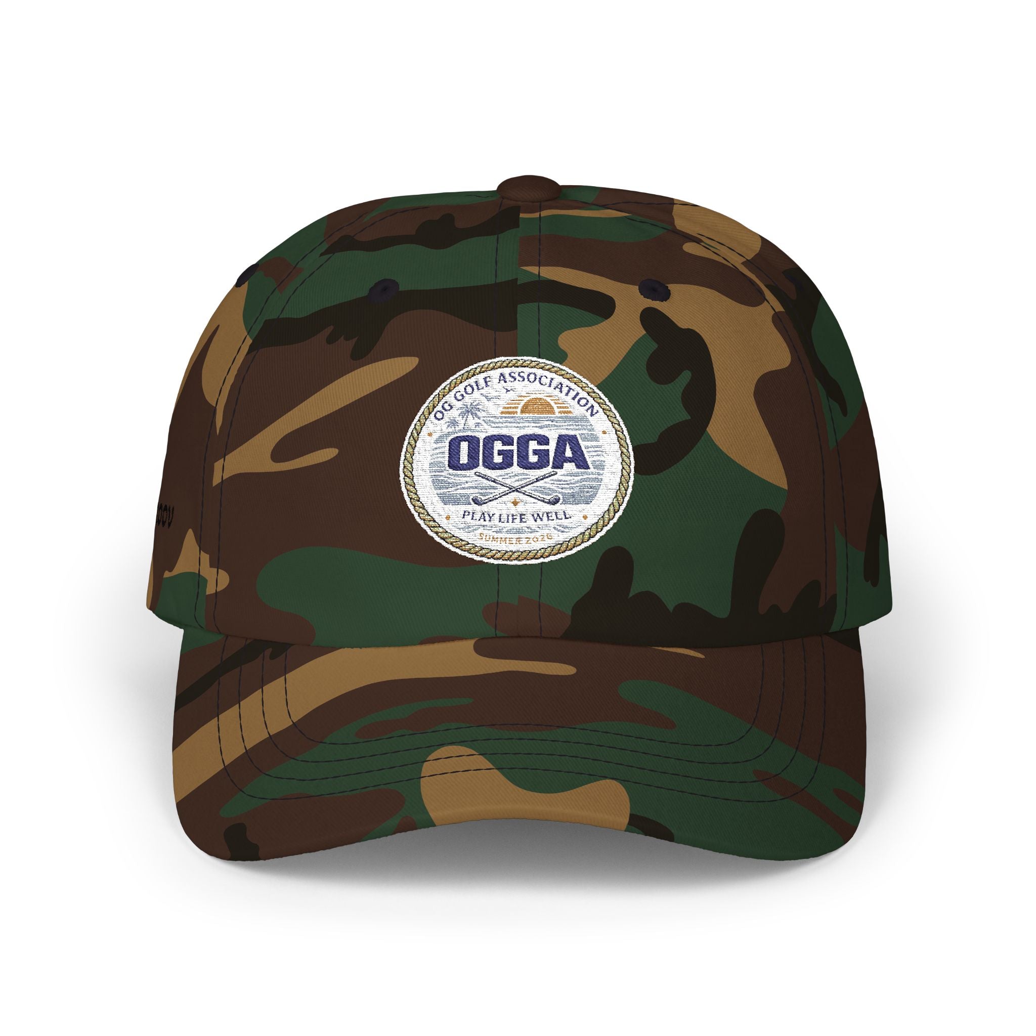 OGGA Retro Circle Dad Cap — Vintage Sports Logo Baseball Hat